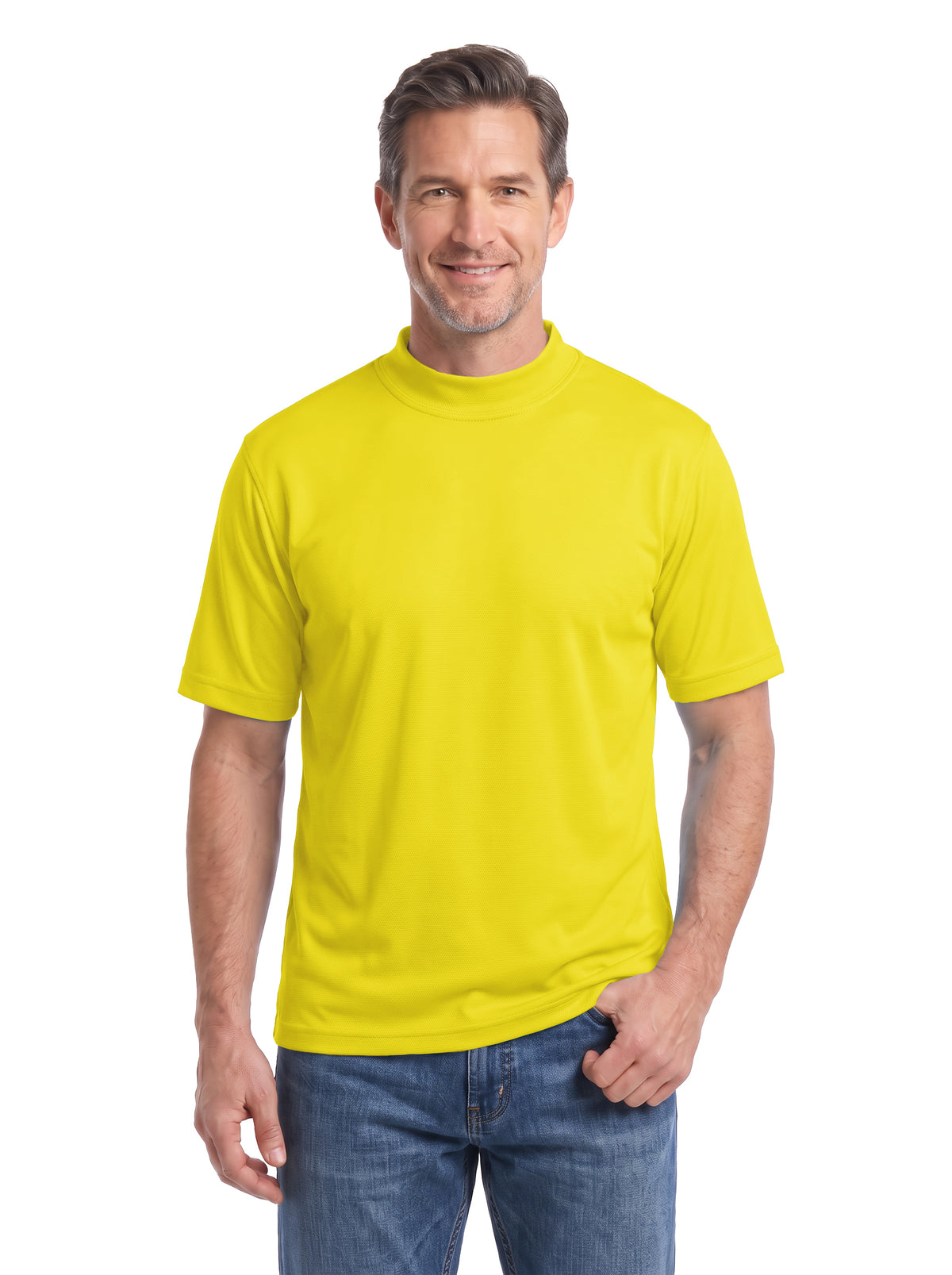 1007-PTM Men's Mock Neck Tee