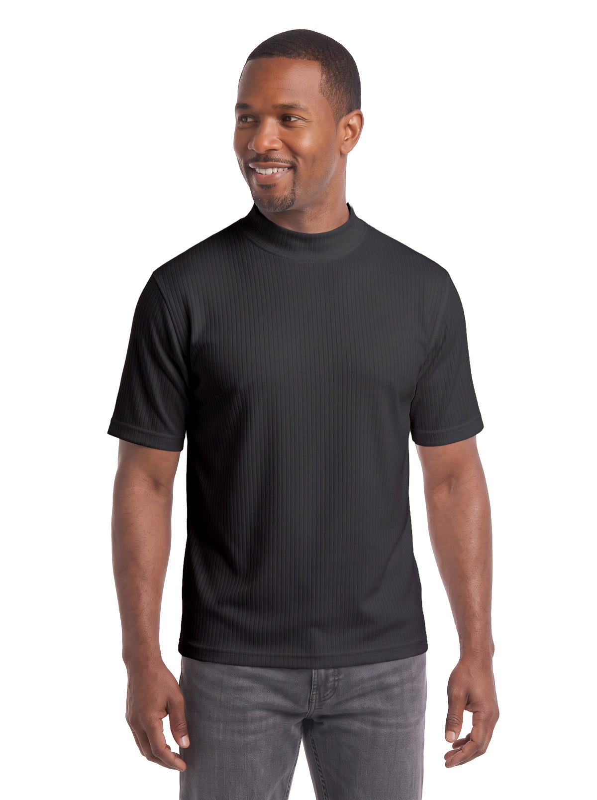 1012-DNP Men's Mock Neck Tee