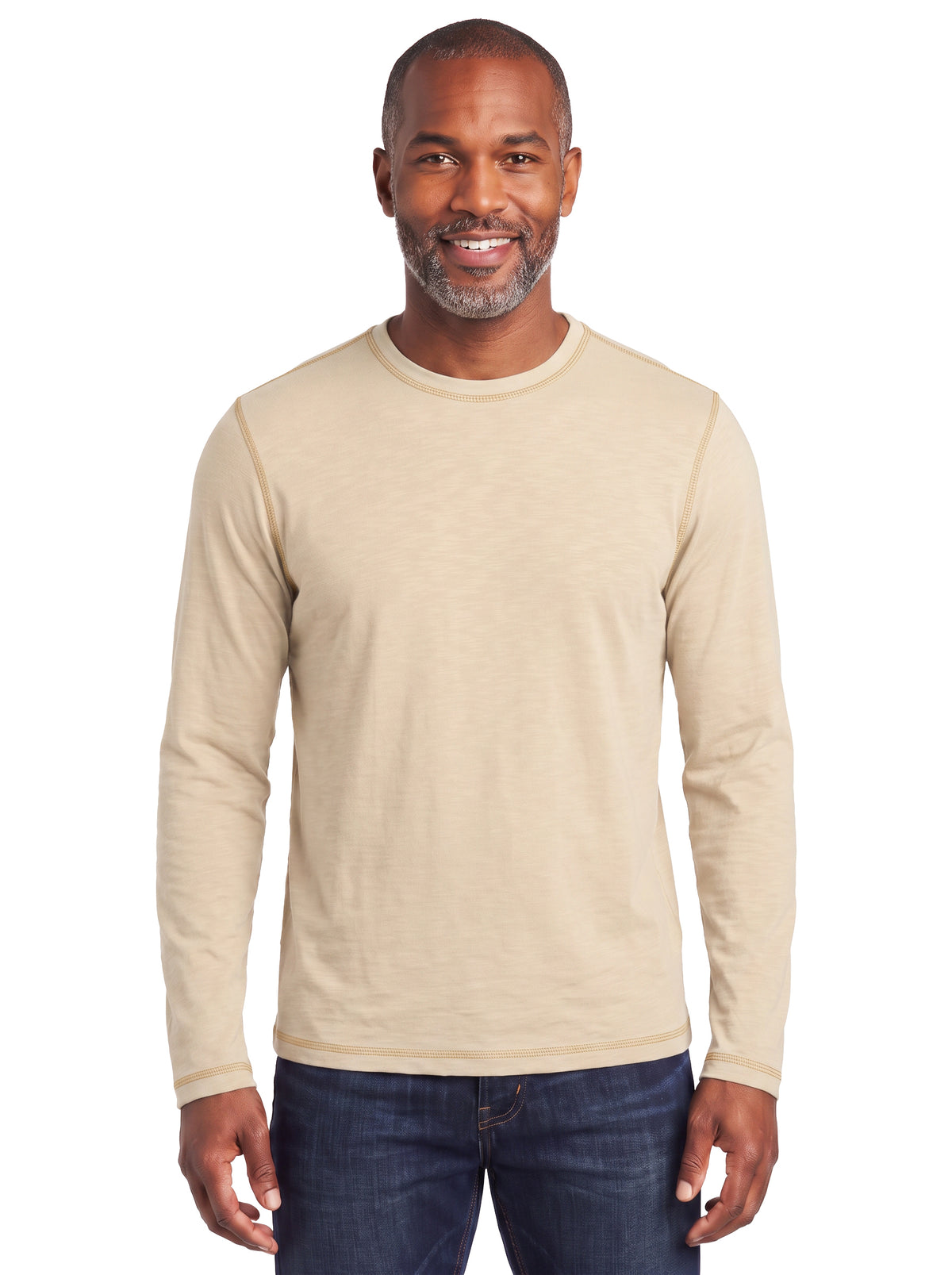 1017-SBT Men's Slub Terry Crew Neck Pullover Shirt