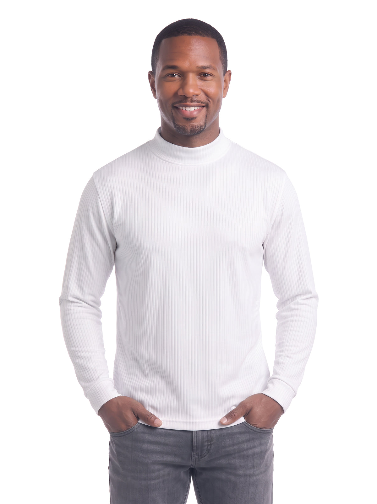 1027-DNP Men's Long Sleeve Mock Neck Tee