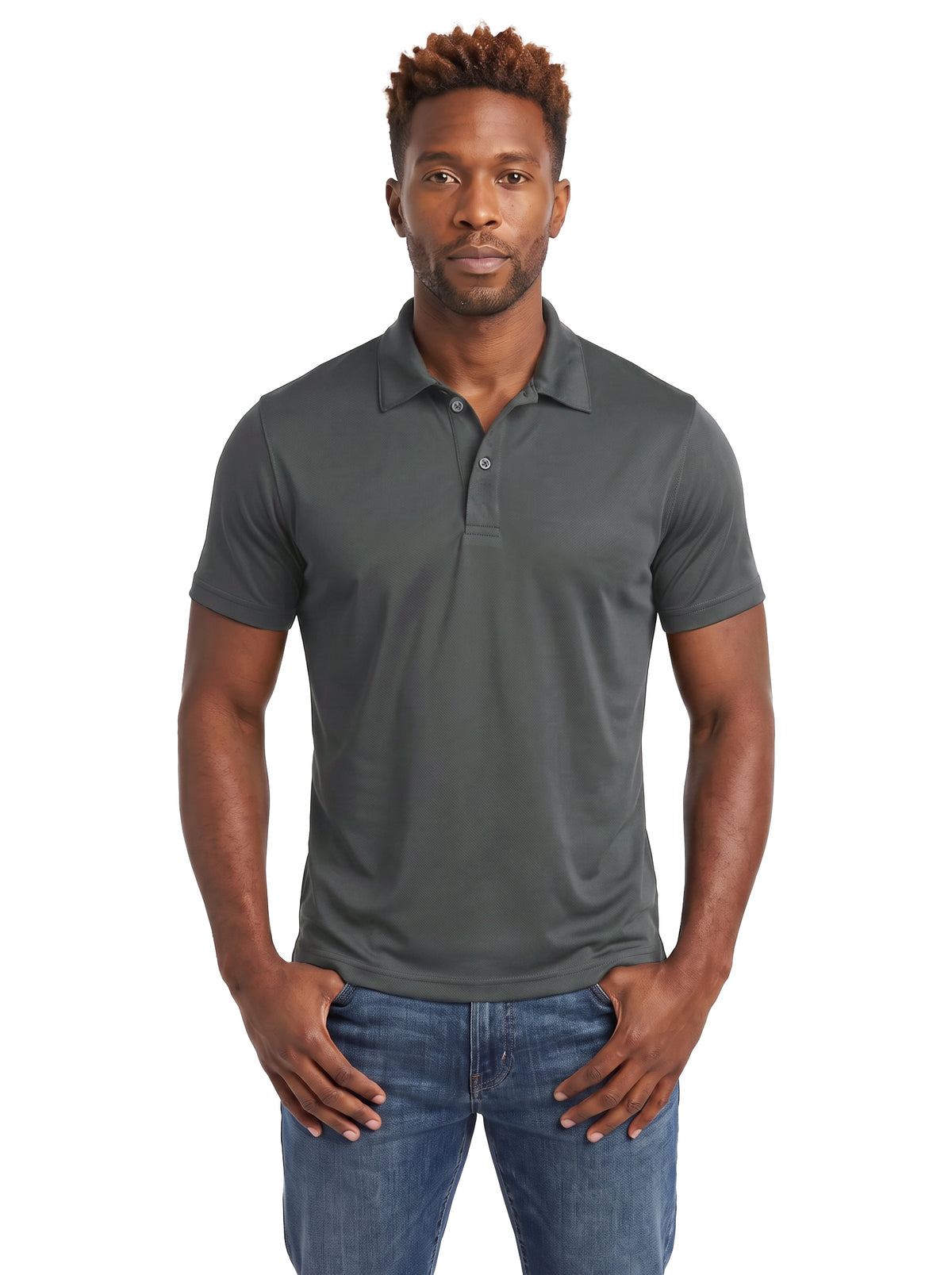 1303-COO Men's SLIM FIT Cooling Yarn Jersey Polo