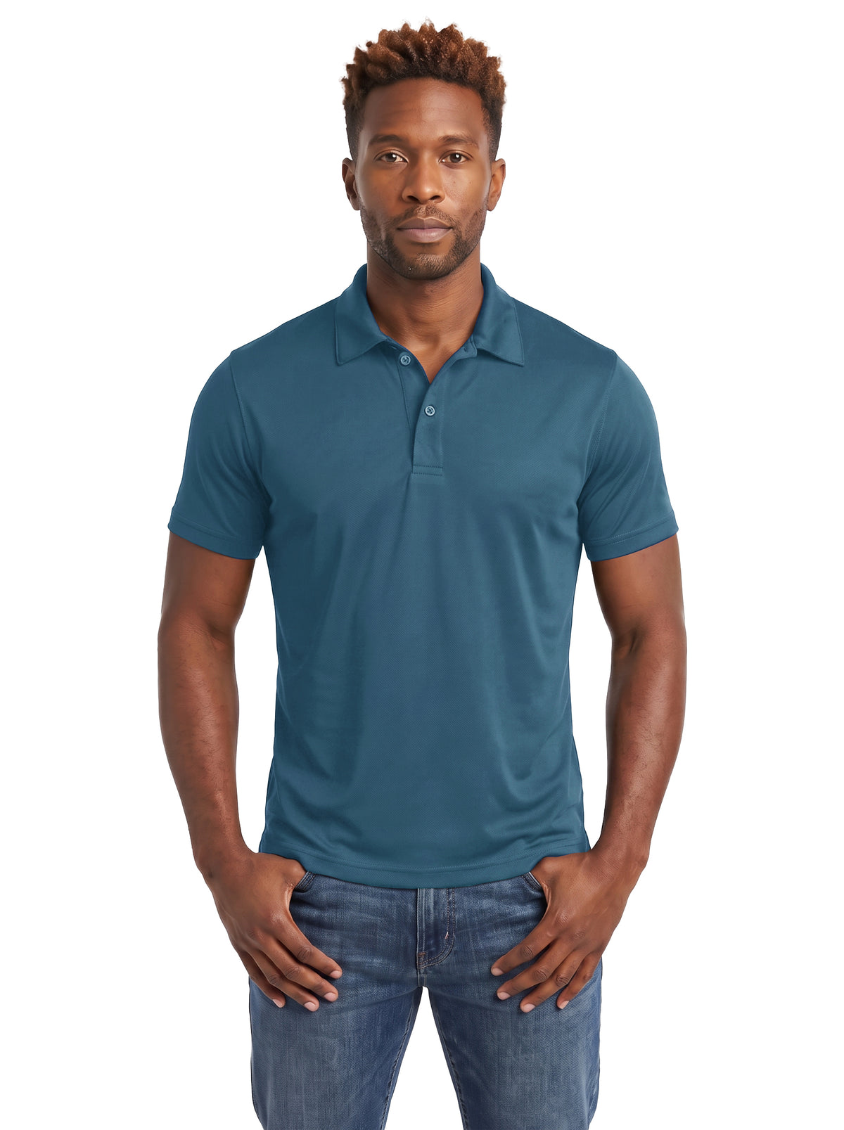 1303-COO Men's SLIM FIT Cooling Yarn Jersey Polo