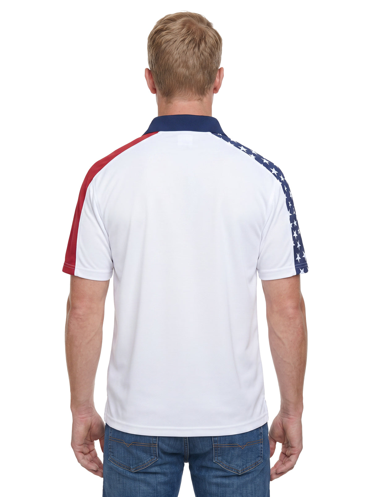 1346-PTM Men's Poly Ottoman Patriotic Polo