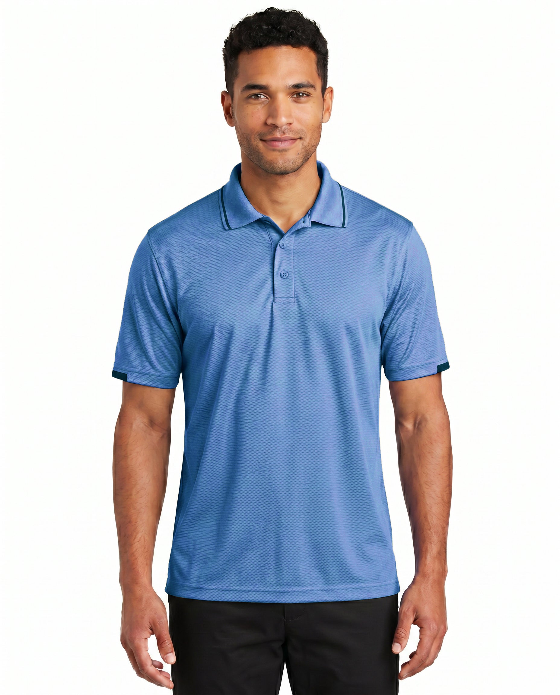 1353-BCM Men's Bamboo Charcoal Mesh Polo