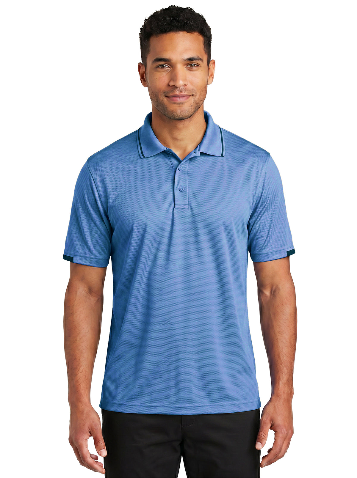 1353-BCM Men's Bamboo Charcoal Mesh Polo