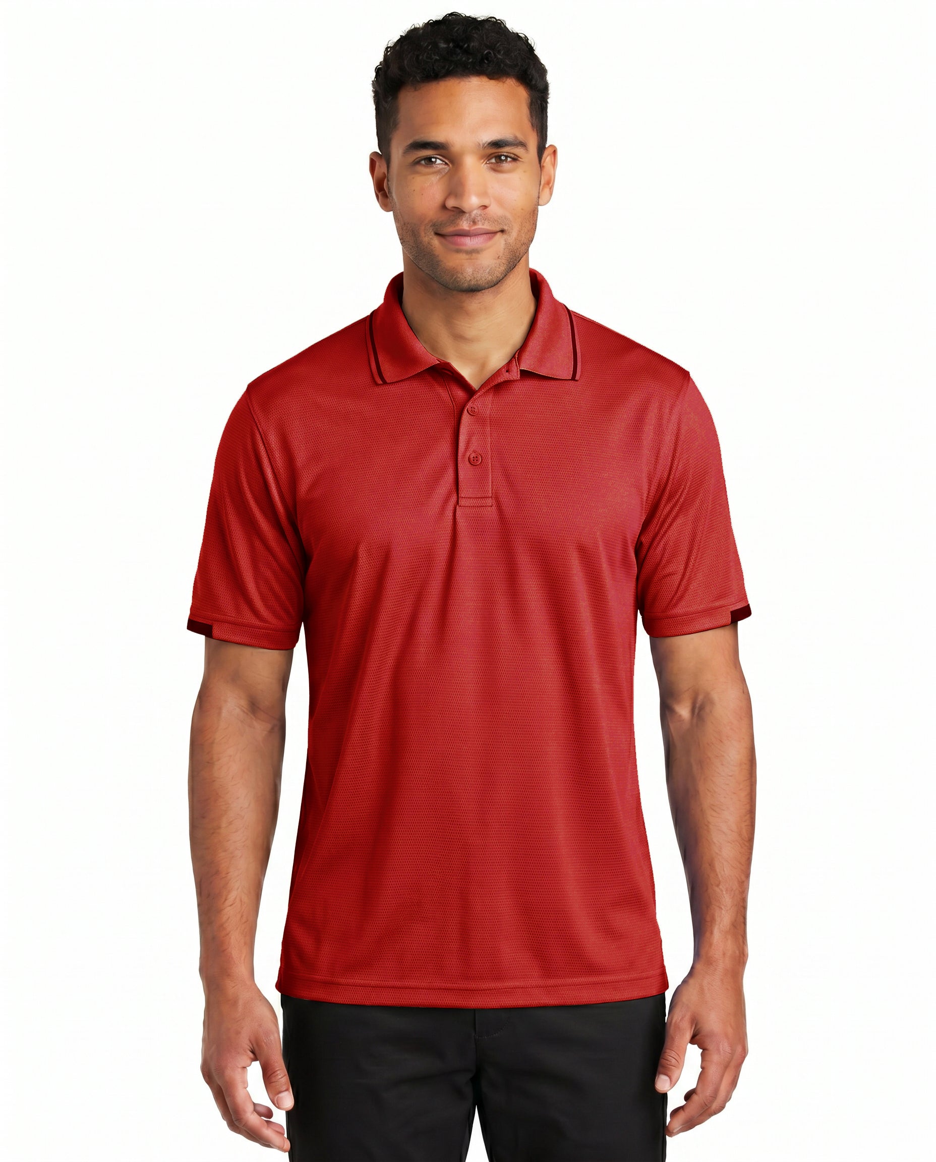 1353-BCM Men's Bamboo Charcoal Mesh Polo