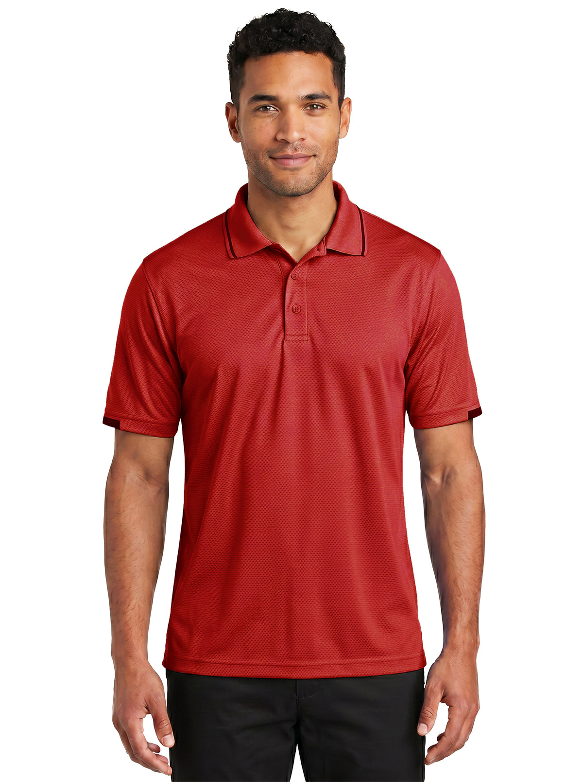 1353-BCM Men's Bamboo Charcoal Mesh Polo