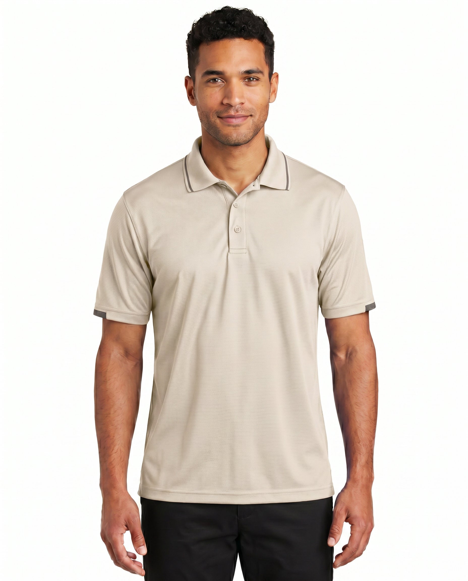 1353-BCM Men's Bamboo Charcoal Mesh Polo