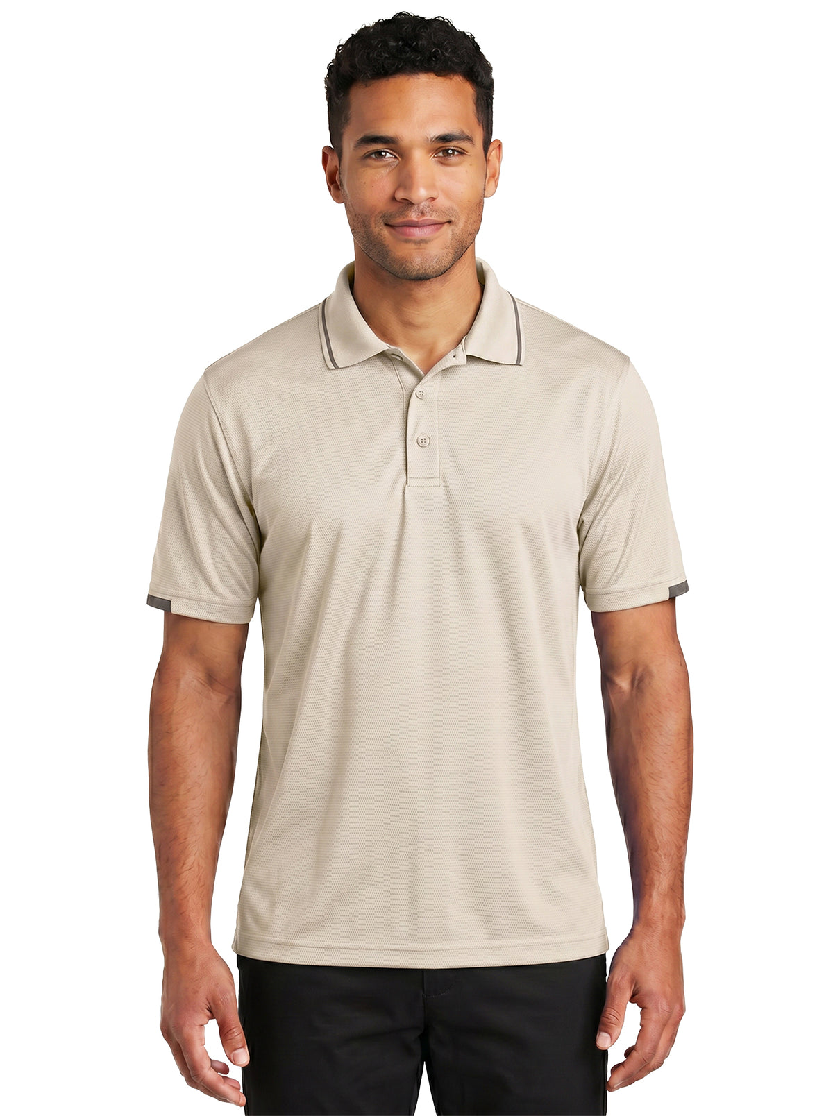 1353-BCM Men's Bamboo Charcoal Mesh Polo