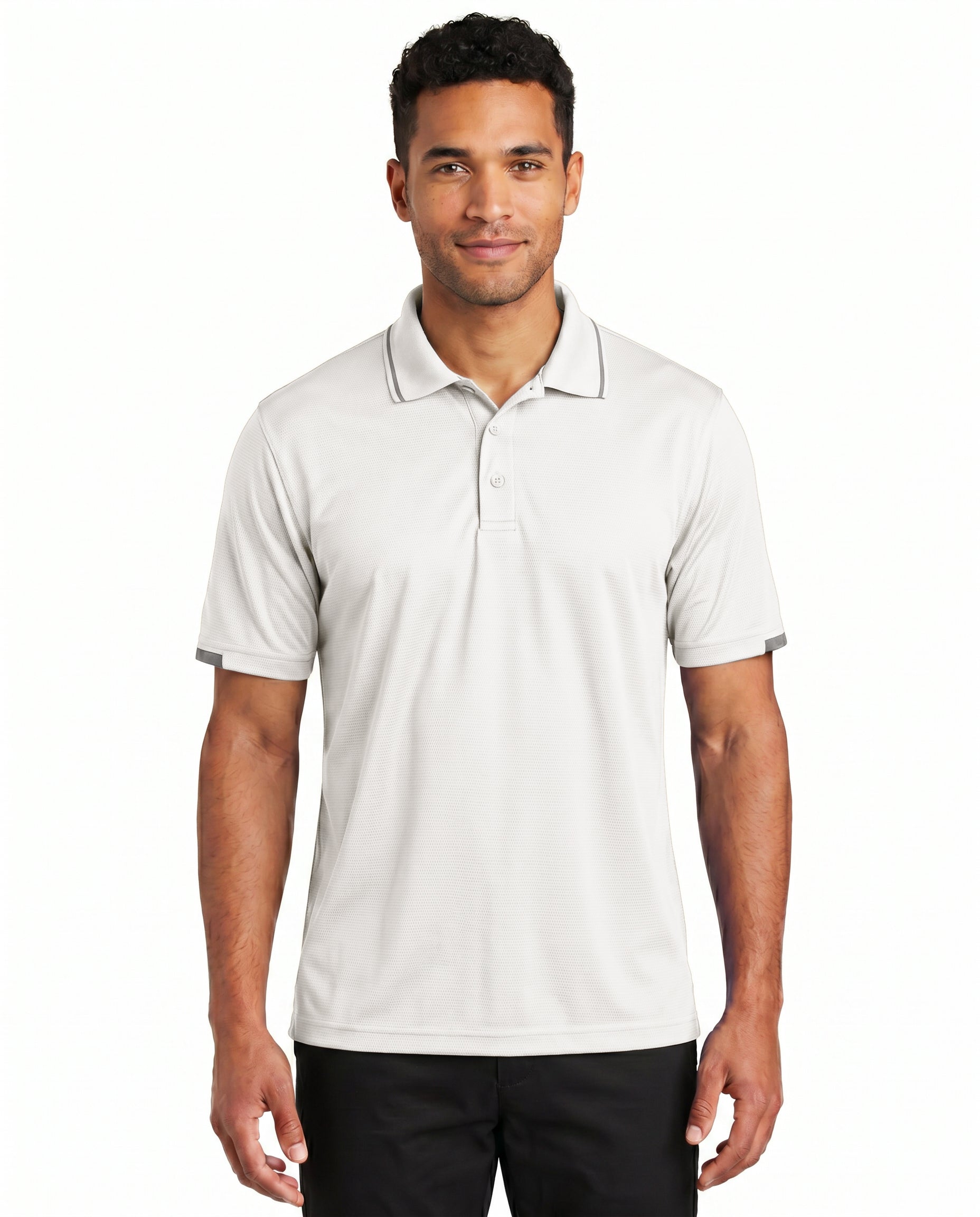 1353-BCM Men's Bamboo Charcoal Mesh Polo