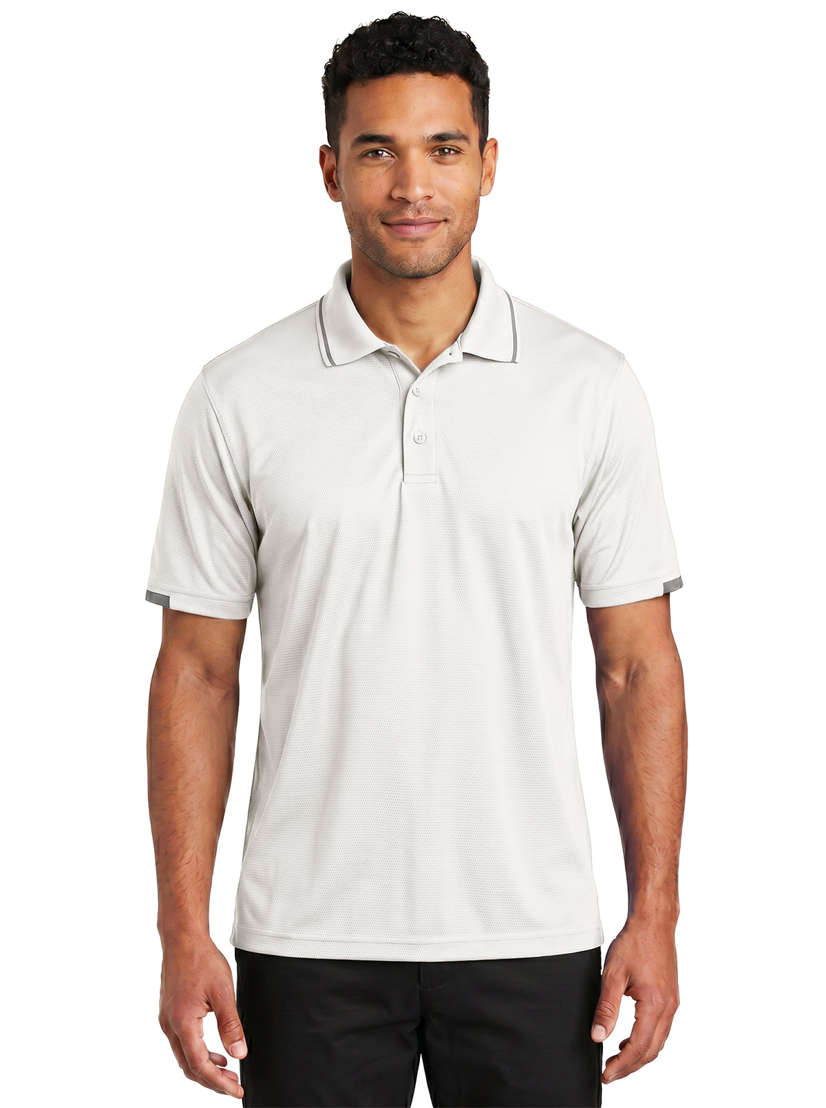 1353-BCM Men's Bamboo Charcoal Mesh Polo
