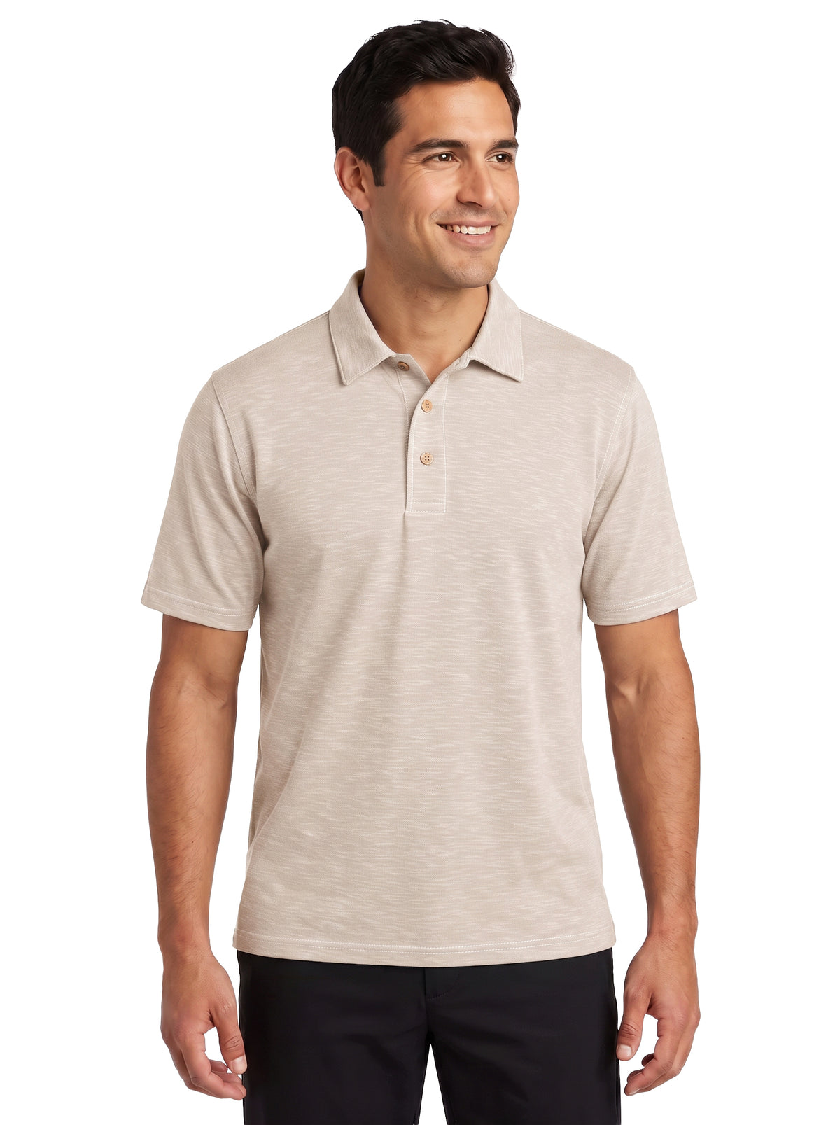 1359-SPK Men's Slub Pique Polo