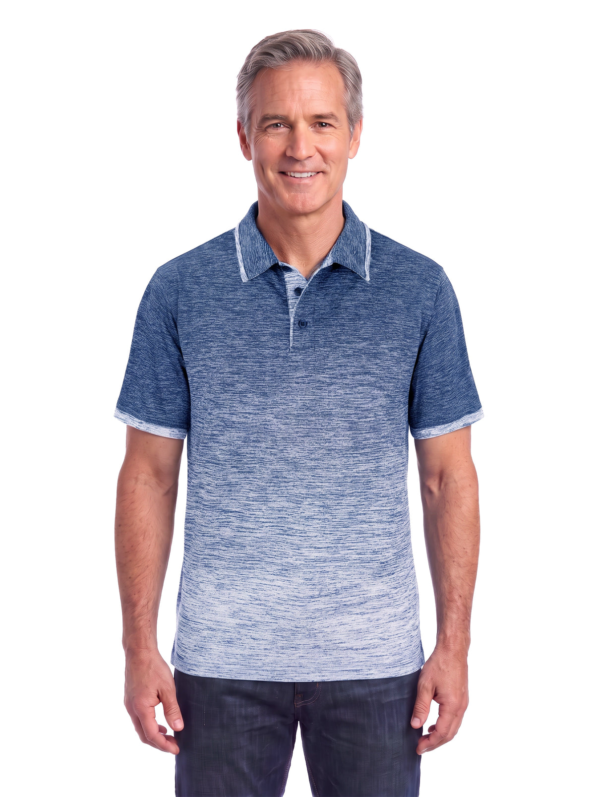 1381-OBJ Men's Ombre Jersey Polo
