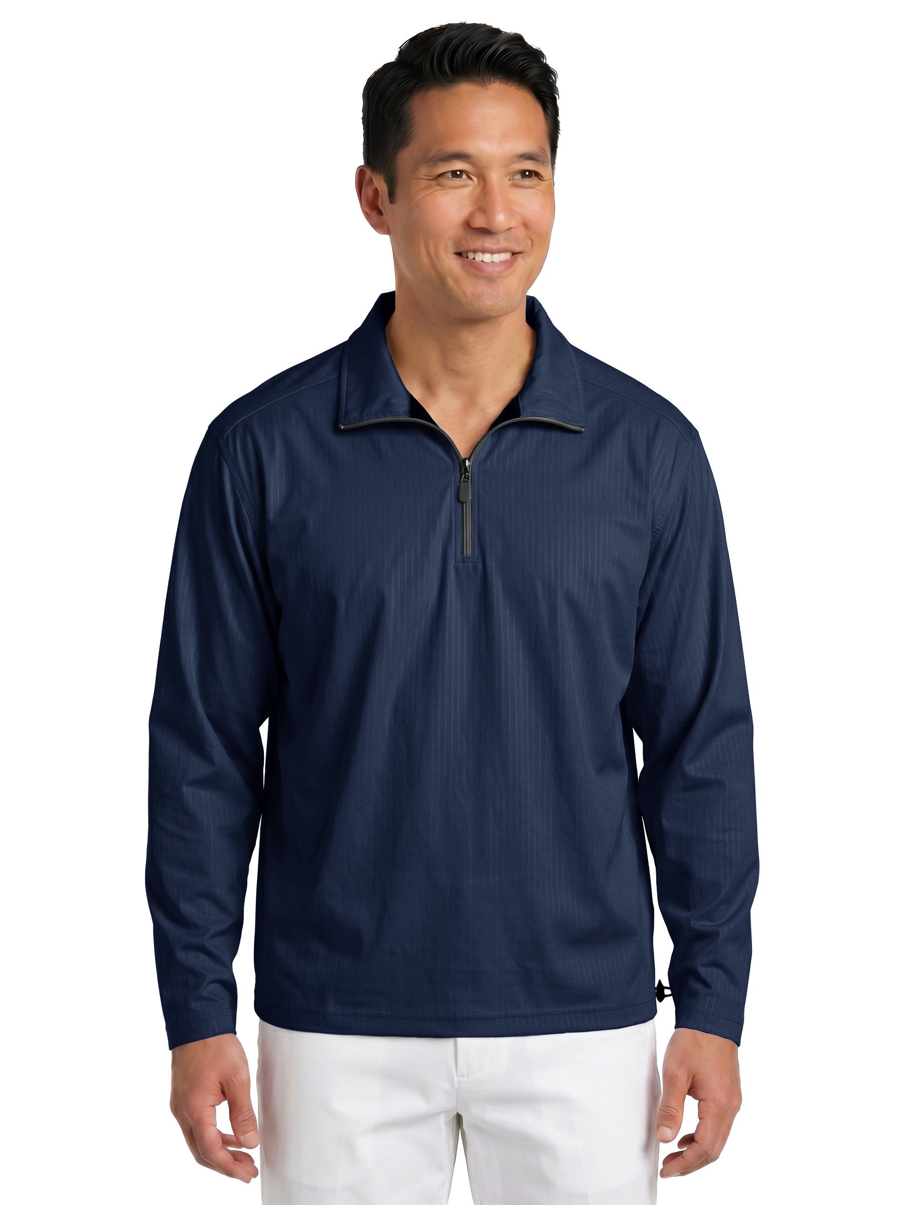 1418-BDJ Men's Bonded Jersey ¼ Zip Wind Shirt