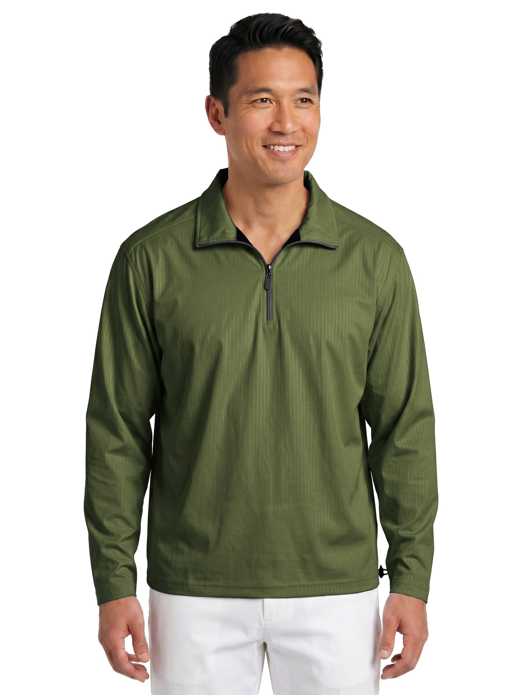 1418-BDJ Men's Bonded Jersey ¼ Zip Wind Shirt