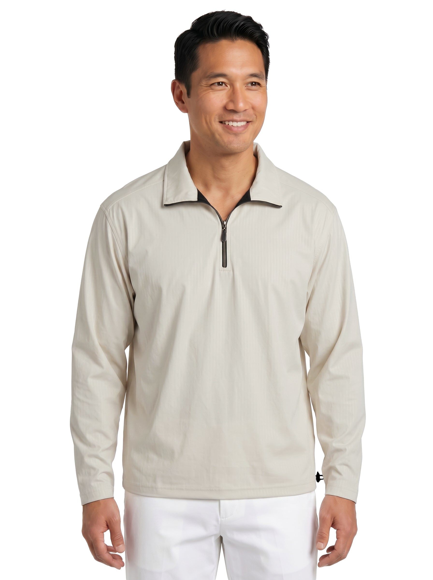 1418-BDJ Men's Bonded Jersey ¼ Zip Wind Shirt