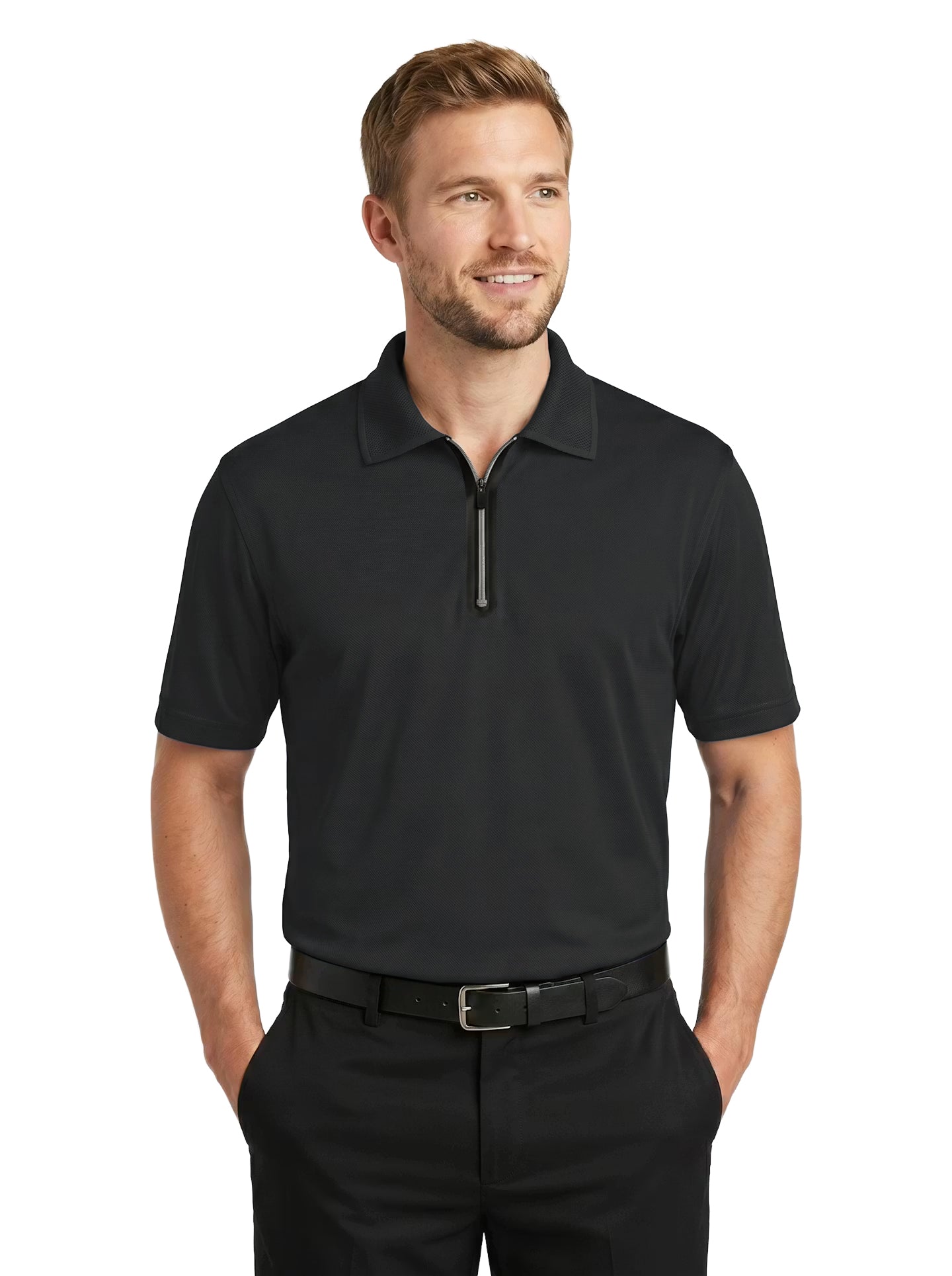 1442-AQD Men's Aqua-Dry ¼ Zip Polo