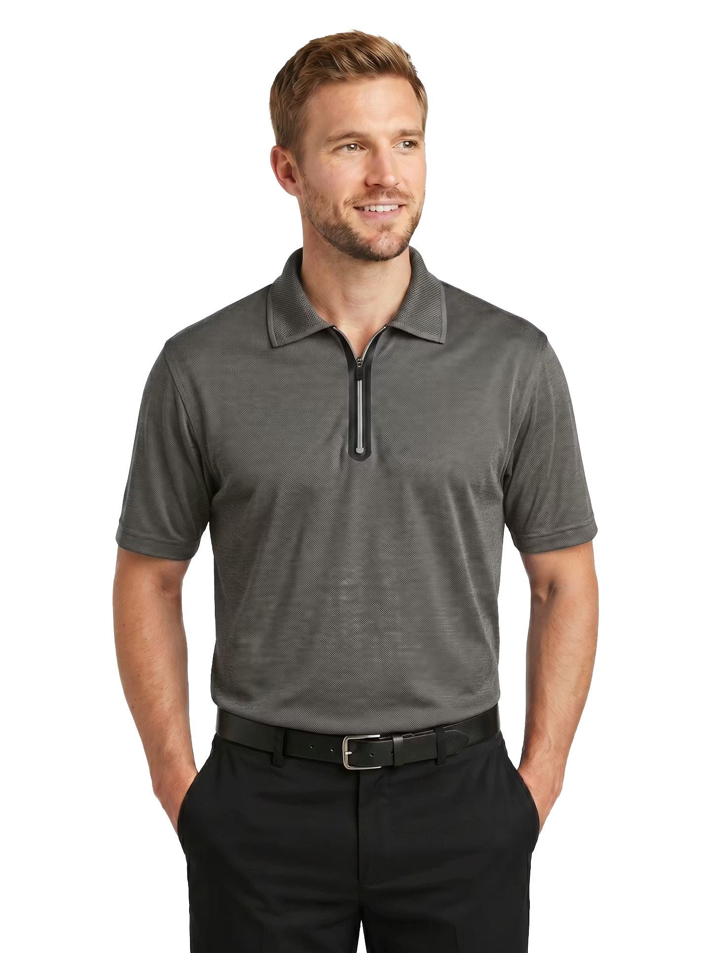 1442-AQD Men's Aqua-Dry ¼ Zip Polo