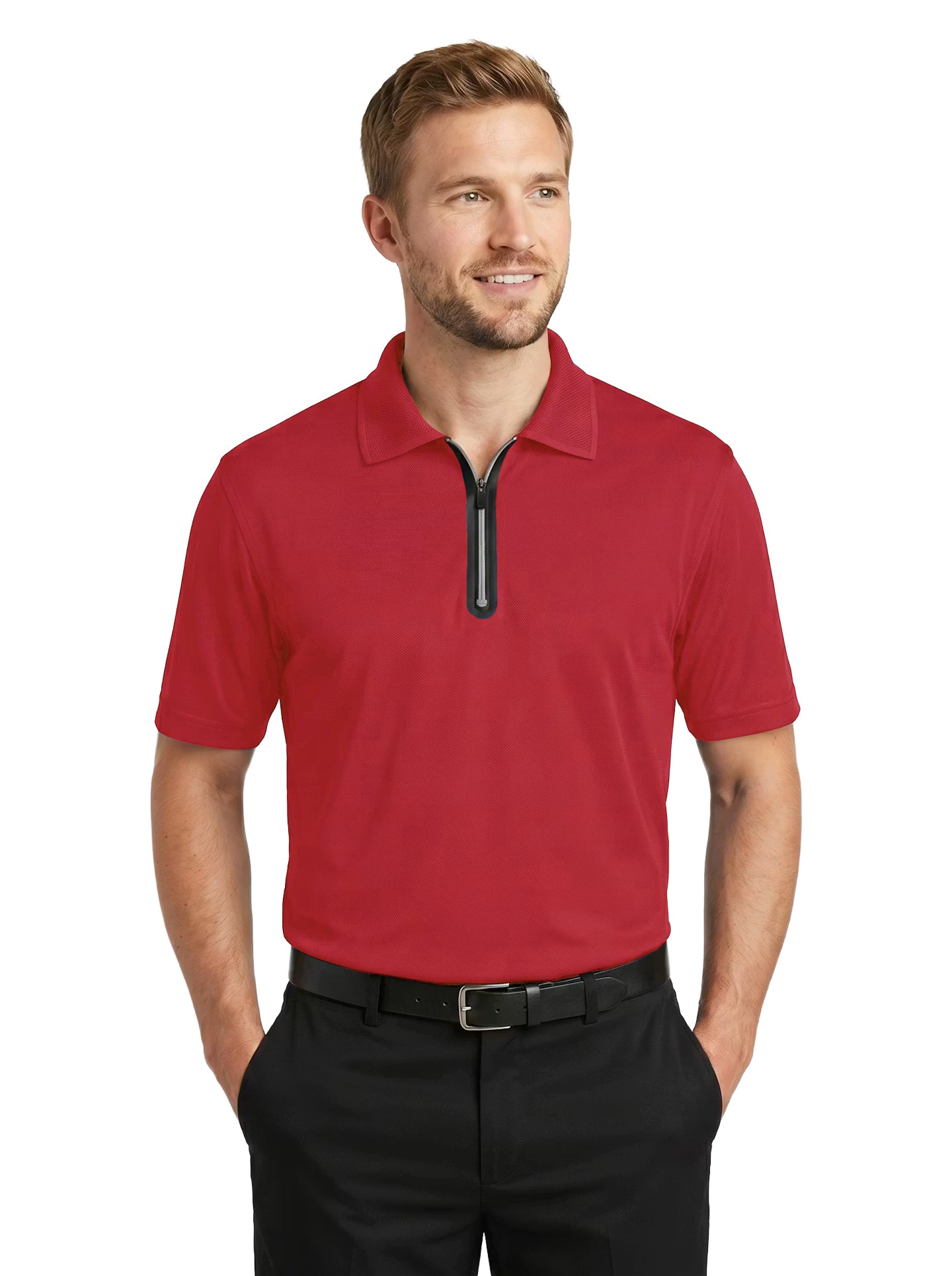 1442-AQD Men's Aqua-Dry ¼ Zip Polo