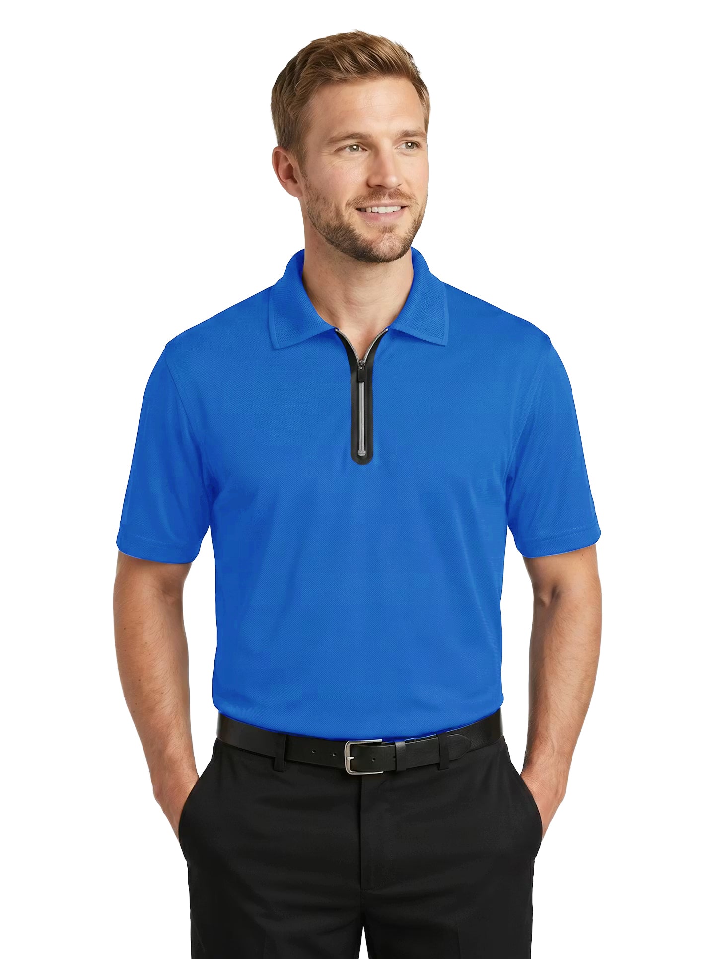 1442-AQD Men's Aqua-Dry ¼ Zip Polo