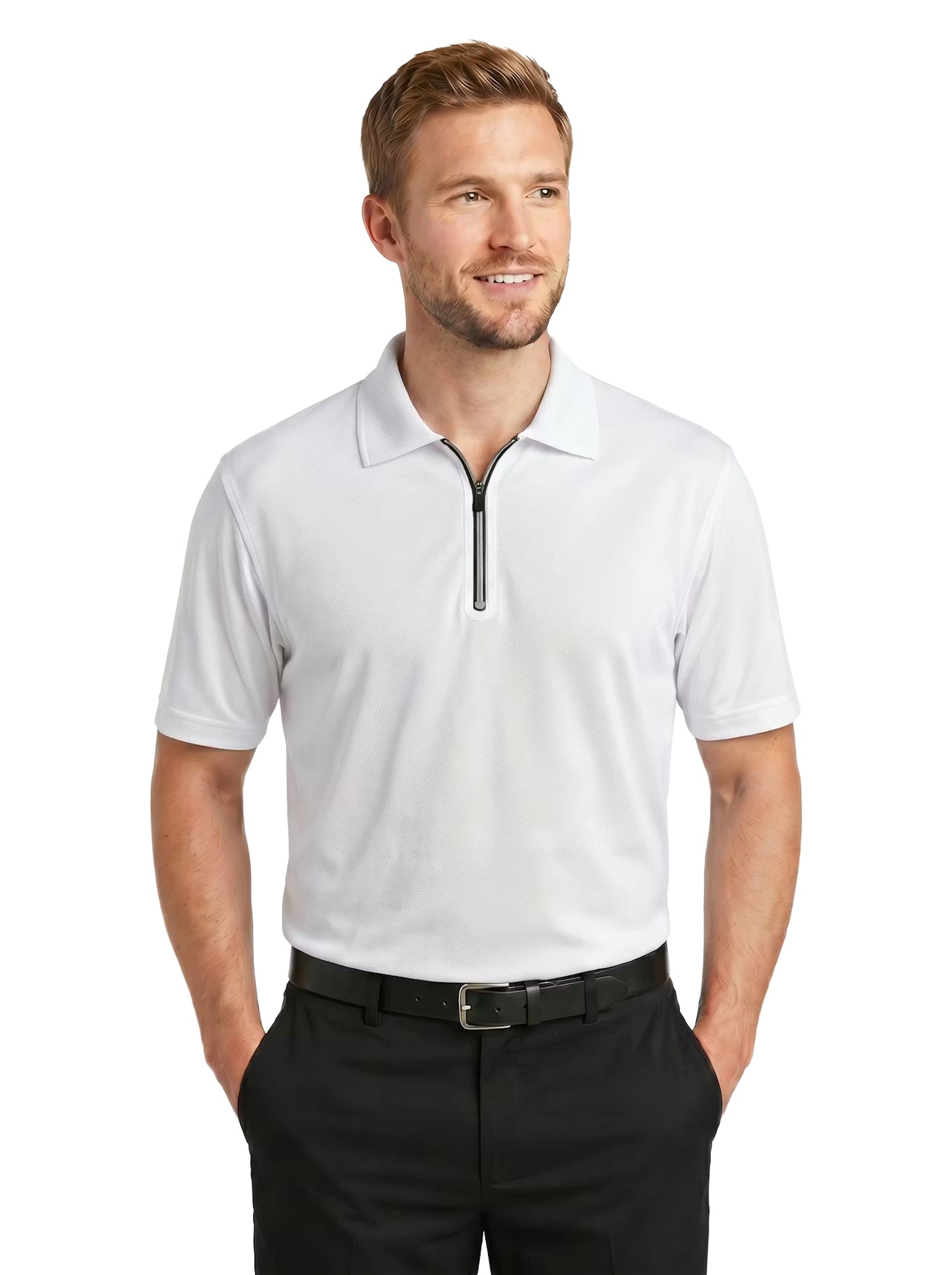 1442-AQD Men's Aqua-Dry ¼ Zip Polo