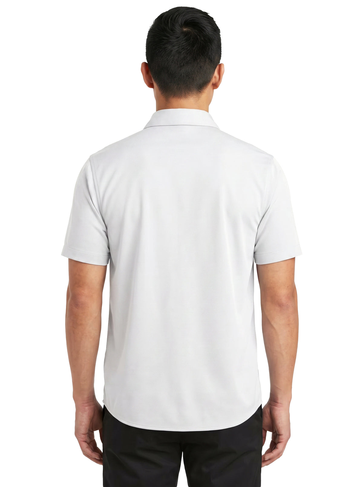 1612-CBS Men's Chambray Short Sleeve Dress Shirt