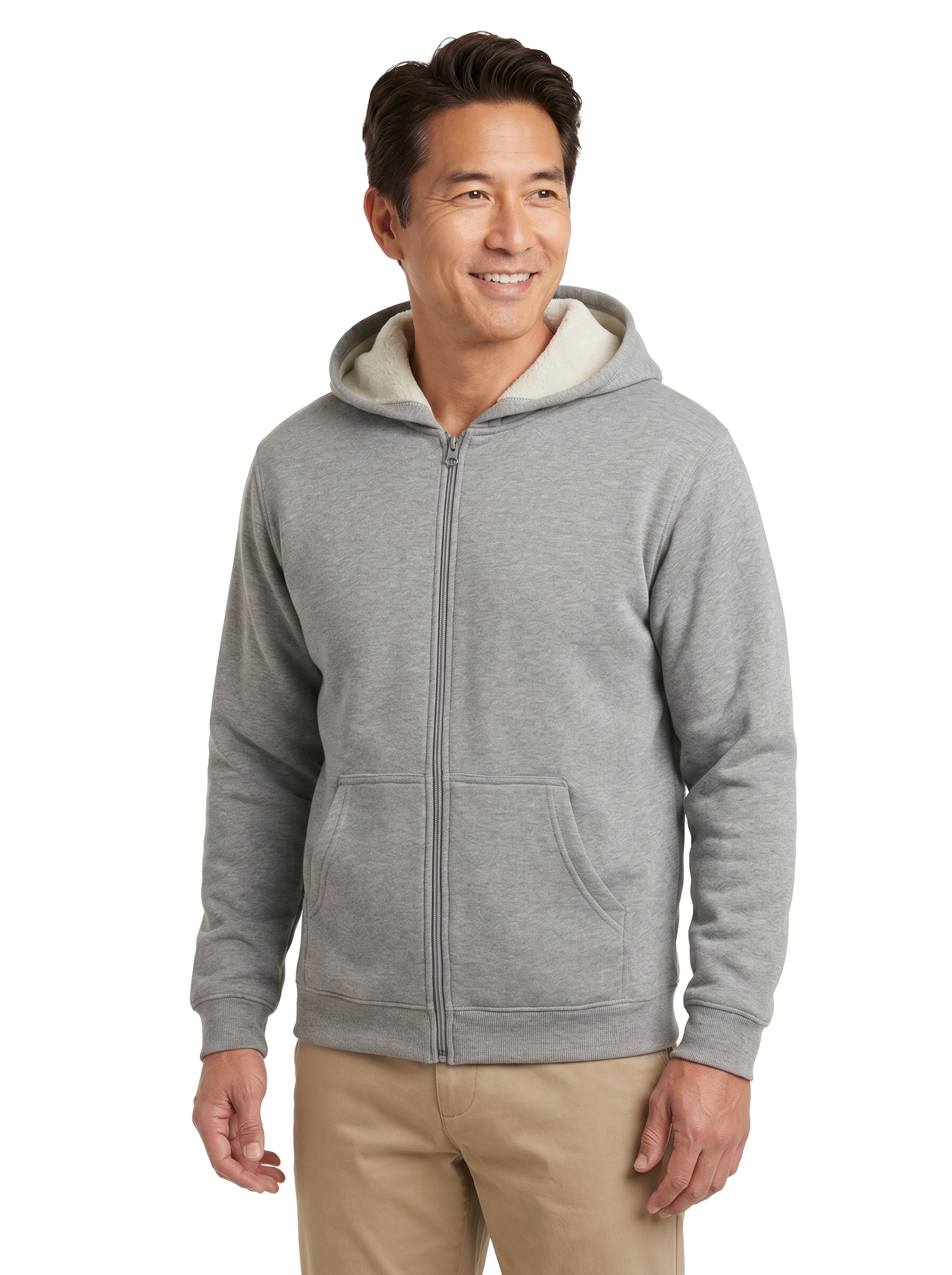 1746-CVC Unisex Cotton Polyester Fleece Full Zip Hoodie