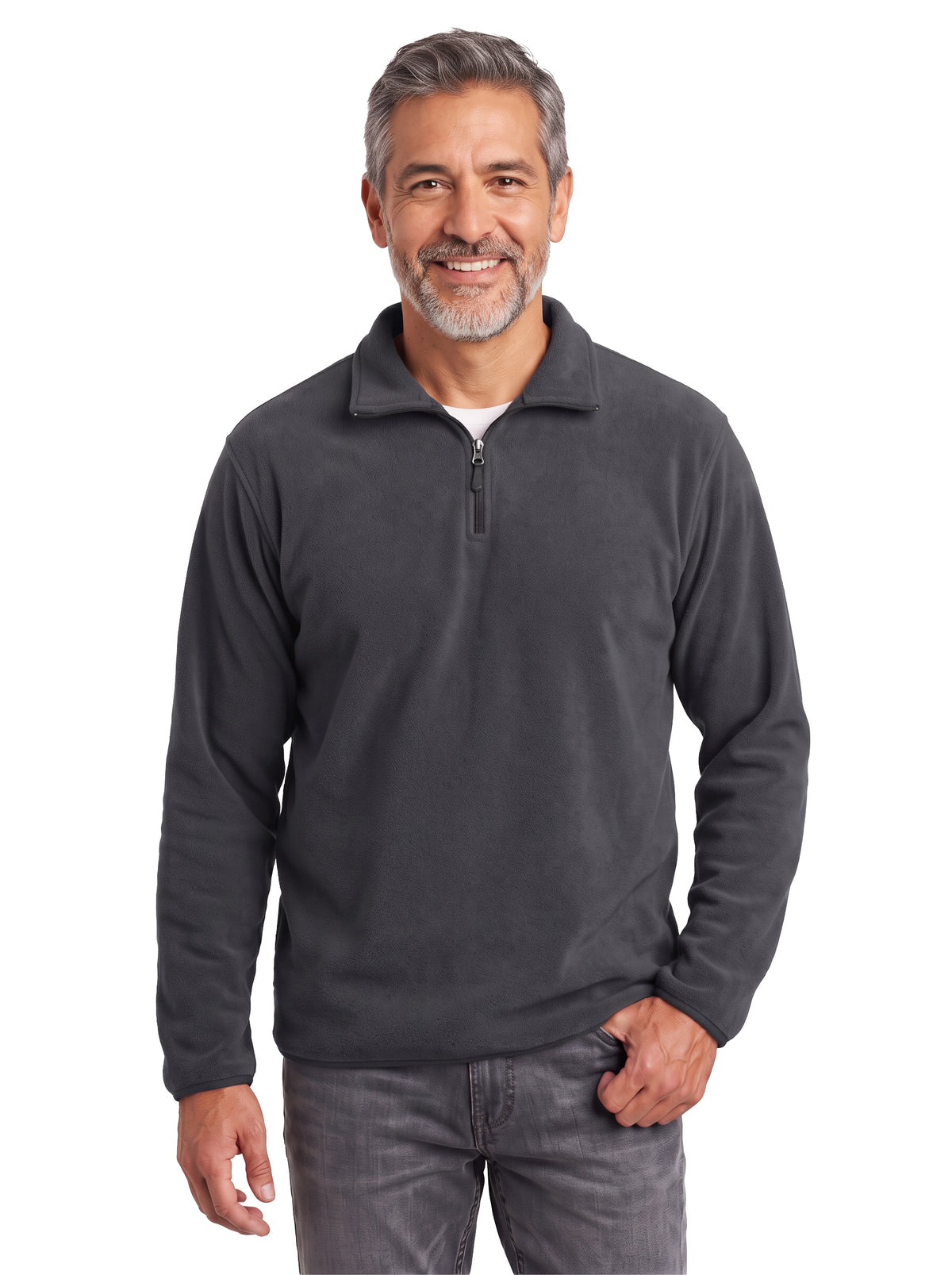 1755-VSF Men's Velour Fleece ¼ Zip Pullover