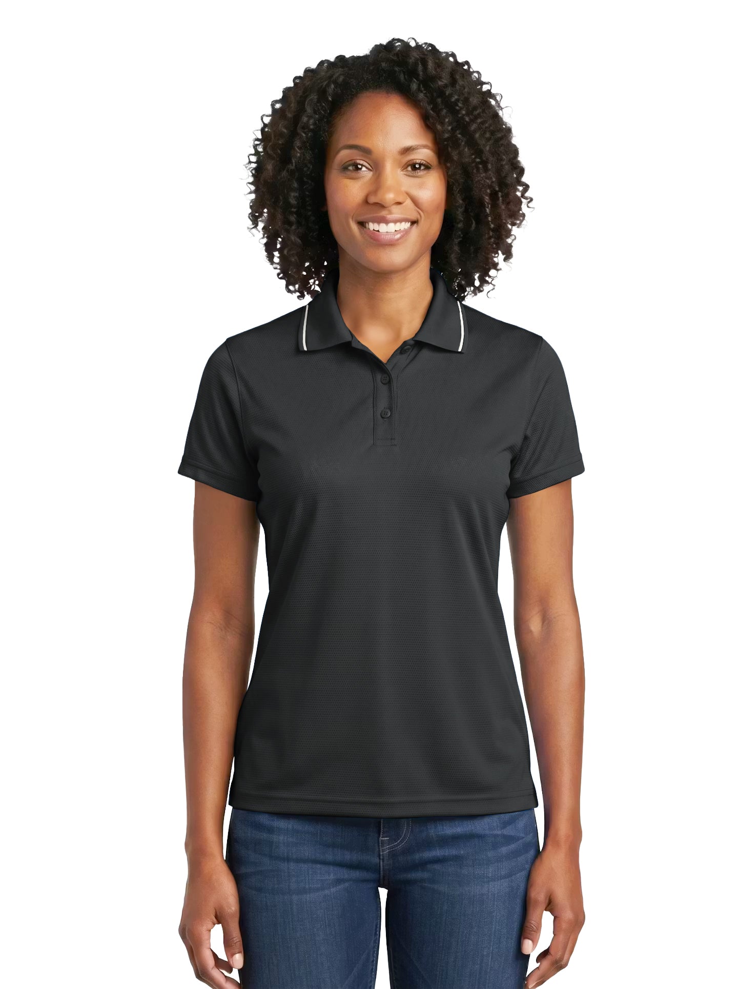 208-BCM Women's Bamboo Charcoal Mesh Polo