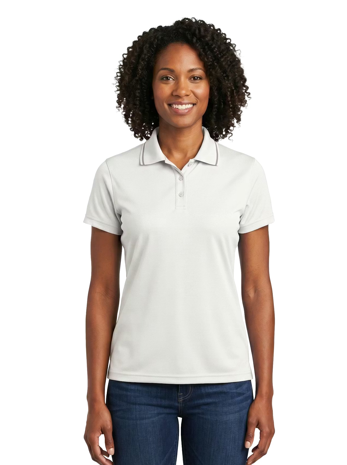 208-BCM Women's Bamboo Charcoal Mesh Polo
