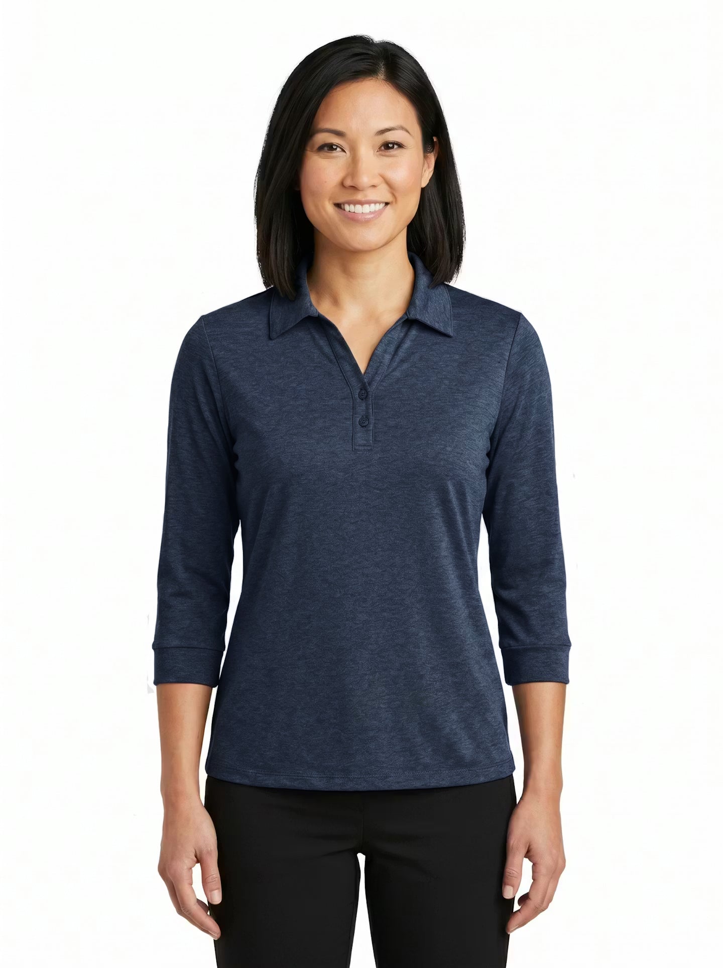 301-DSJ Women's Double Sueded Jersey 3/4 Sleeve Polo