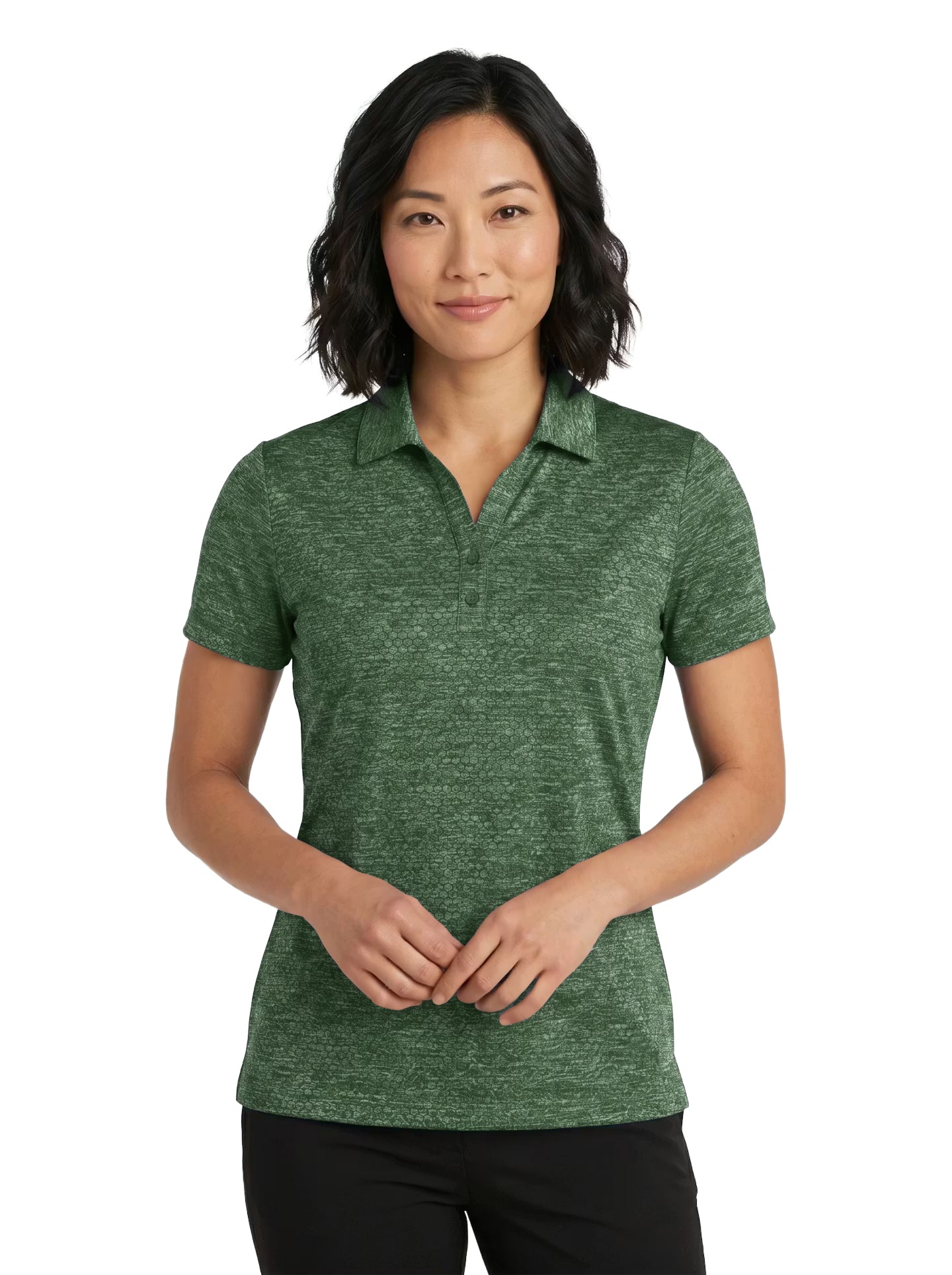 308-HJK Women's Honeycomb Jacquard Polo