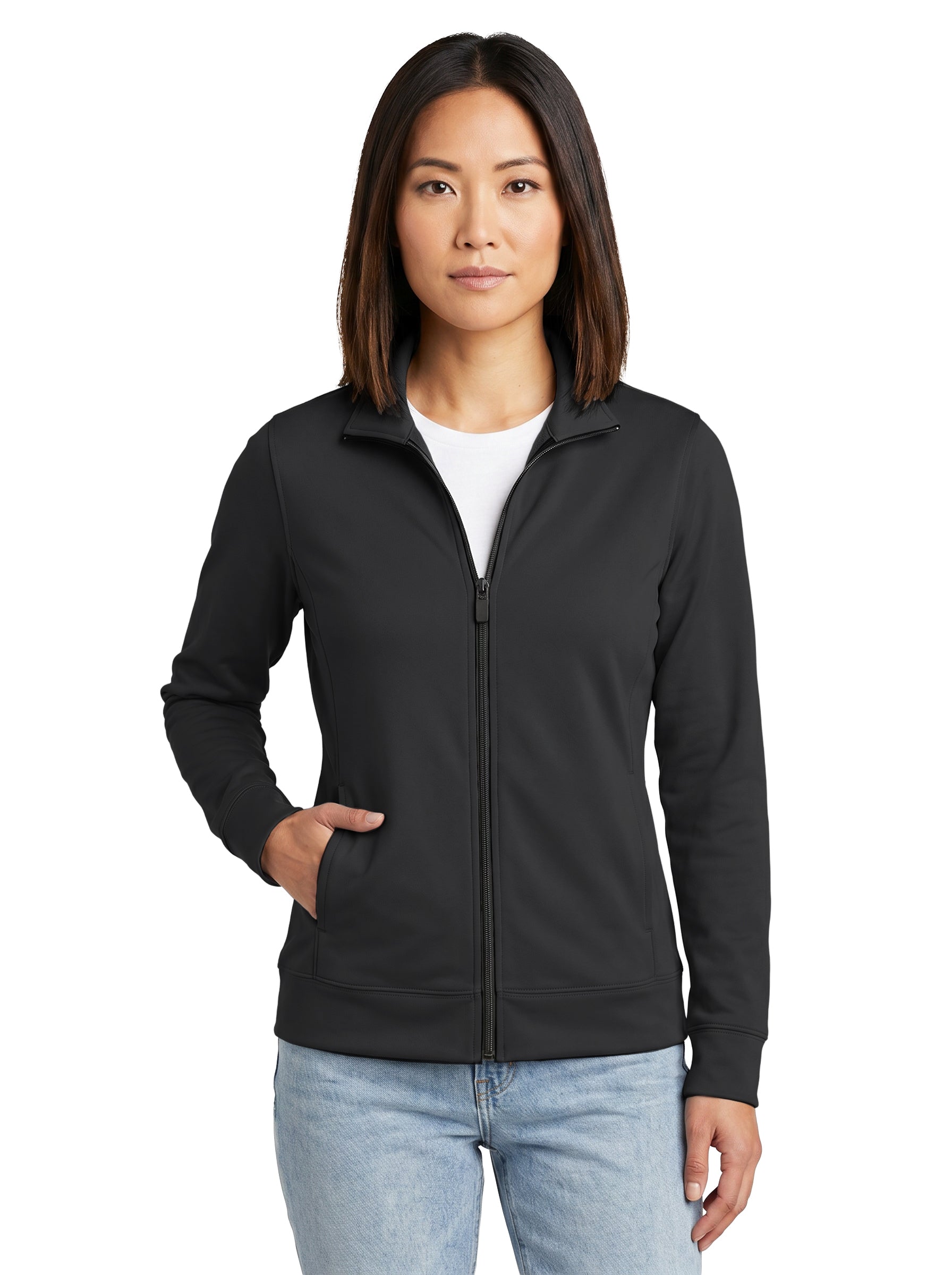 617-BDI Women's Bonded Interlock Full Zip Jacket