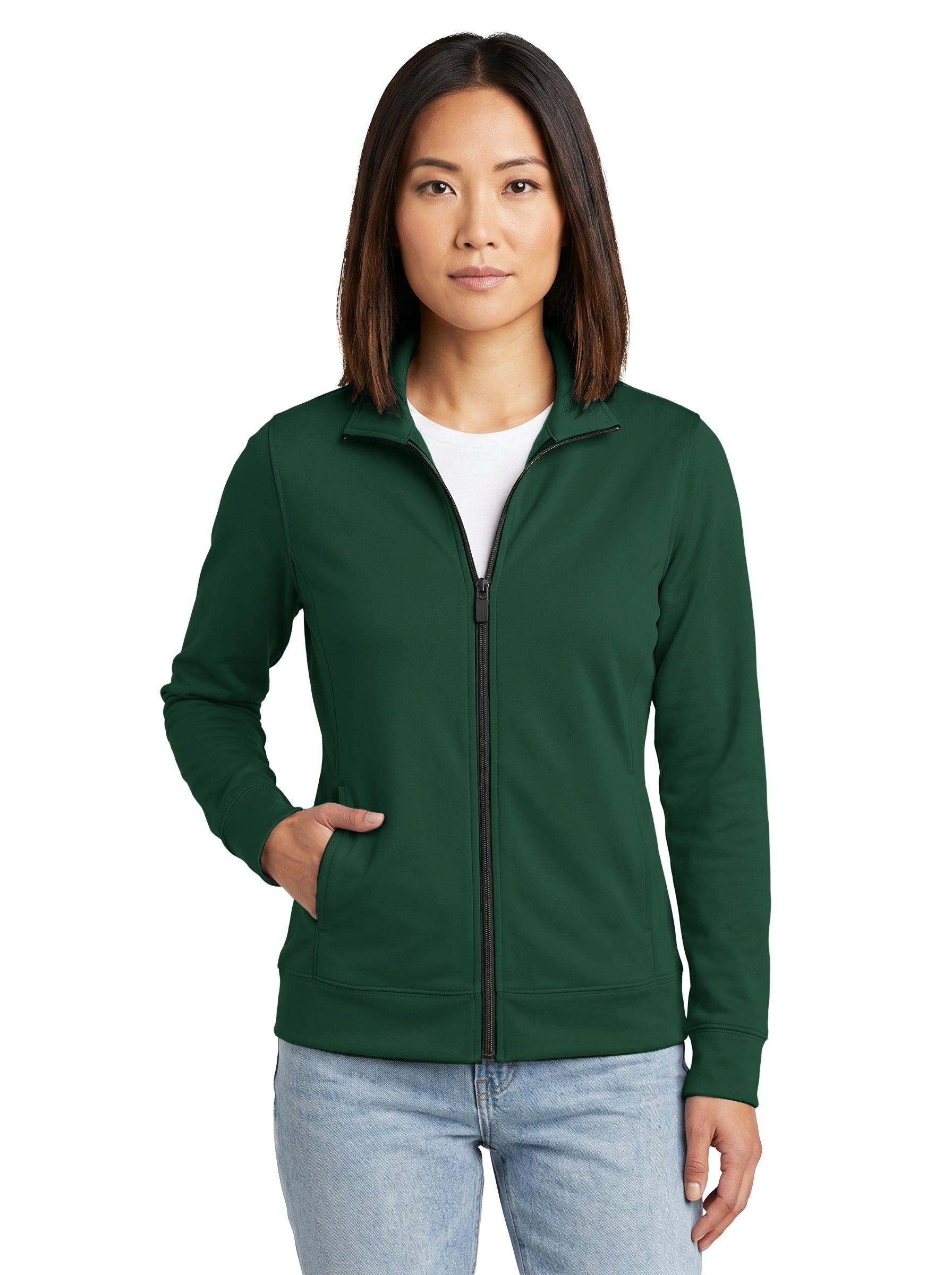 617-BDI Women's Bonded Interlock Full Zip Jacket