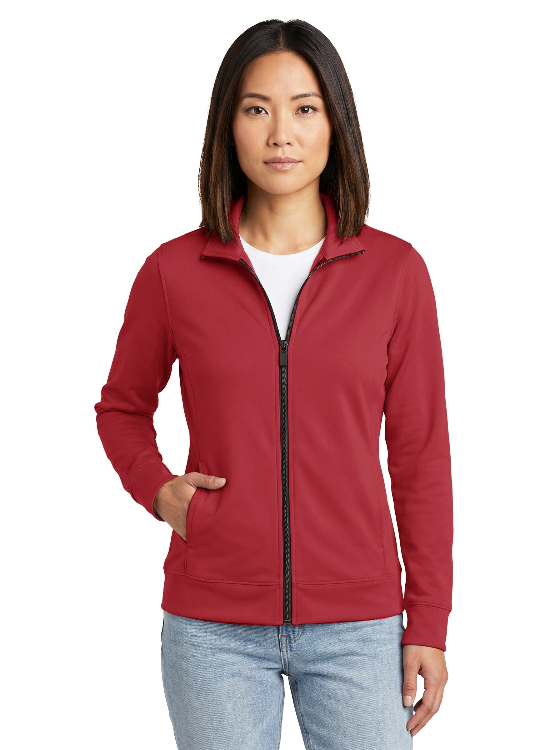 617-BDI Women's Bonded Interlock Full Zip Jacket