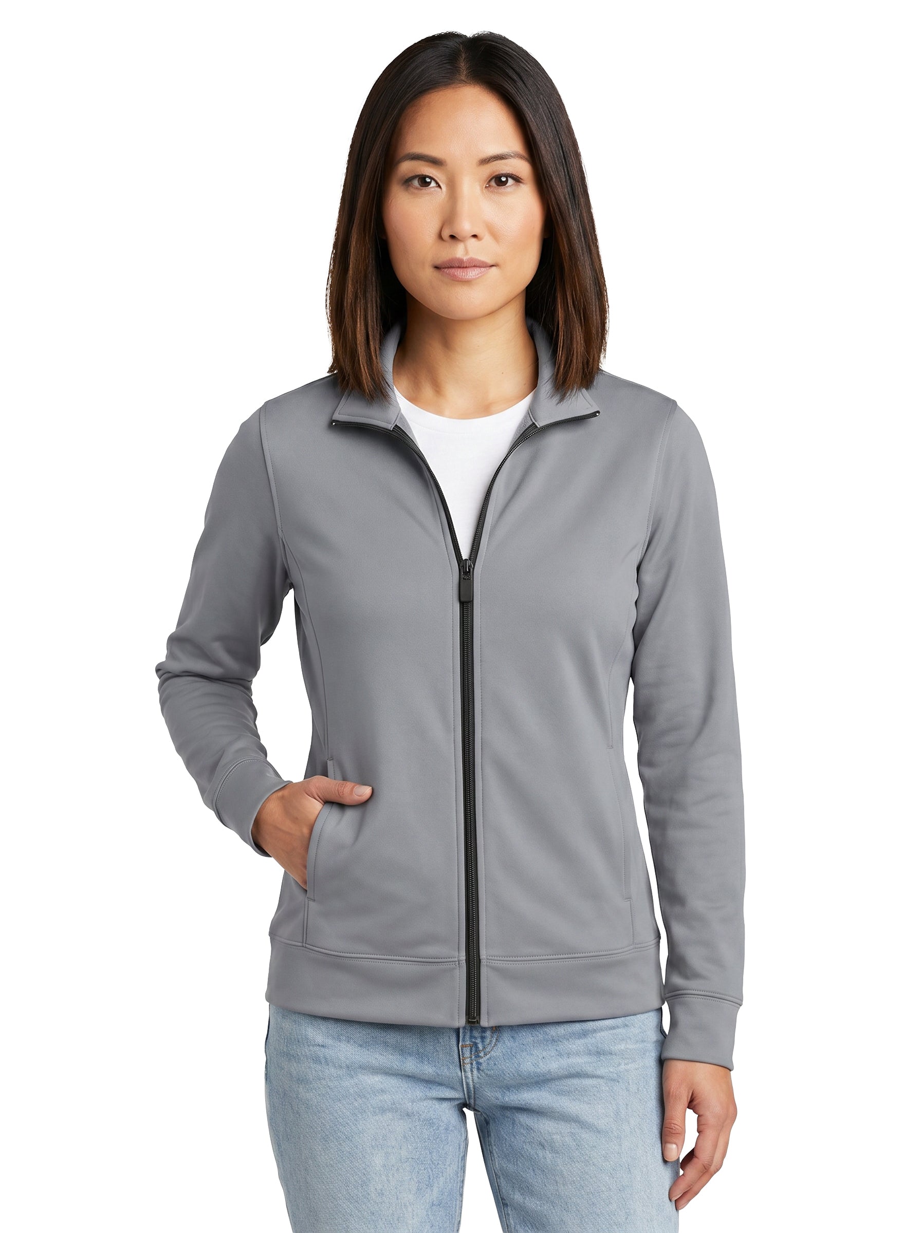 617-BDI Women's Bonded Interlock Full Zip Jacket