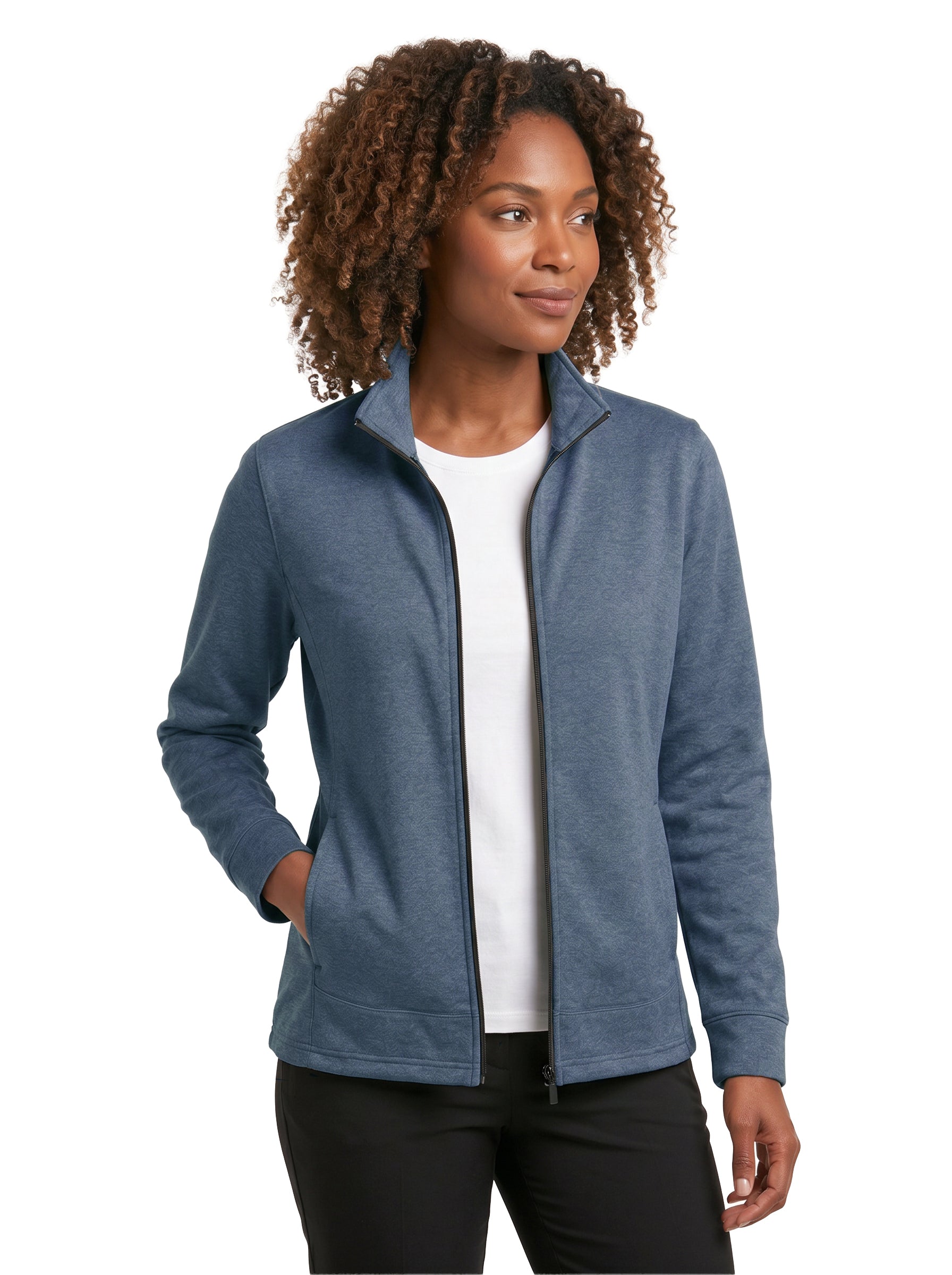 618-BDI Women's Bonded Interlock Full Zip Jacket