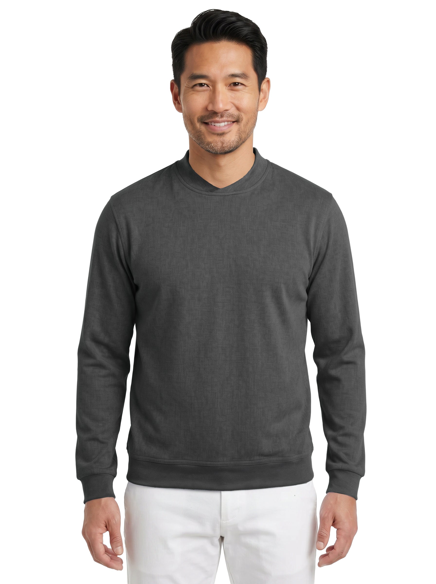 9011-CBS Men's Chambray Crew Neck Wind Shirt