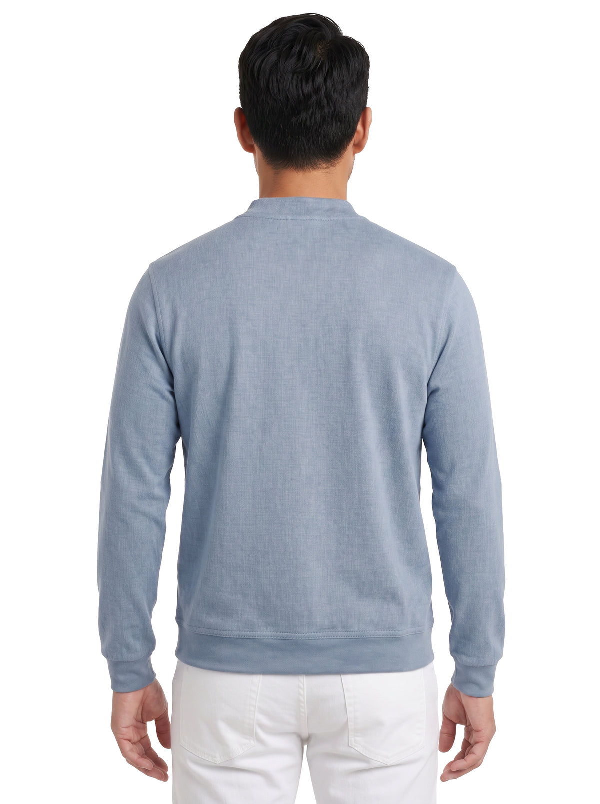 9011-CBS Men's Chambray Crew Neck Wind Shirt