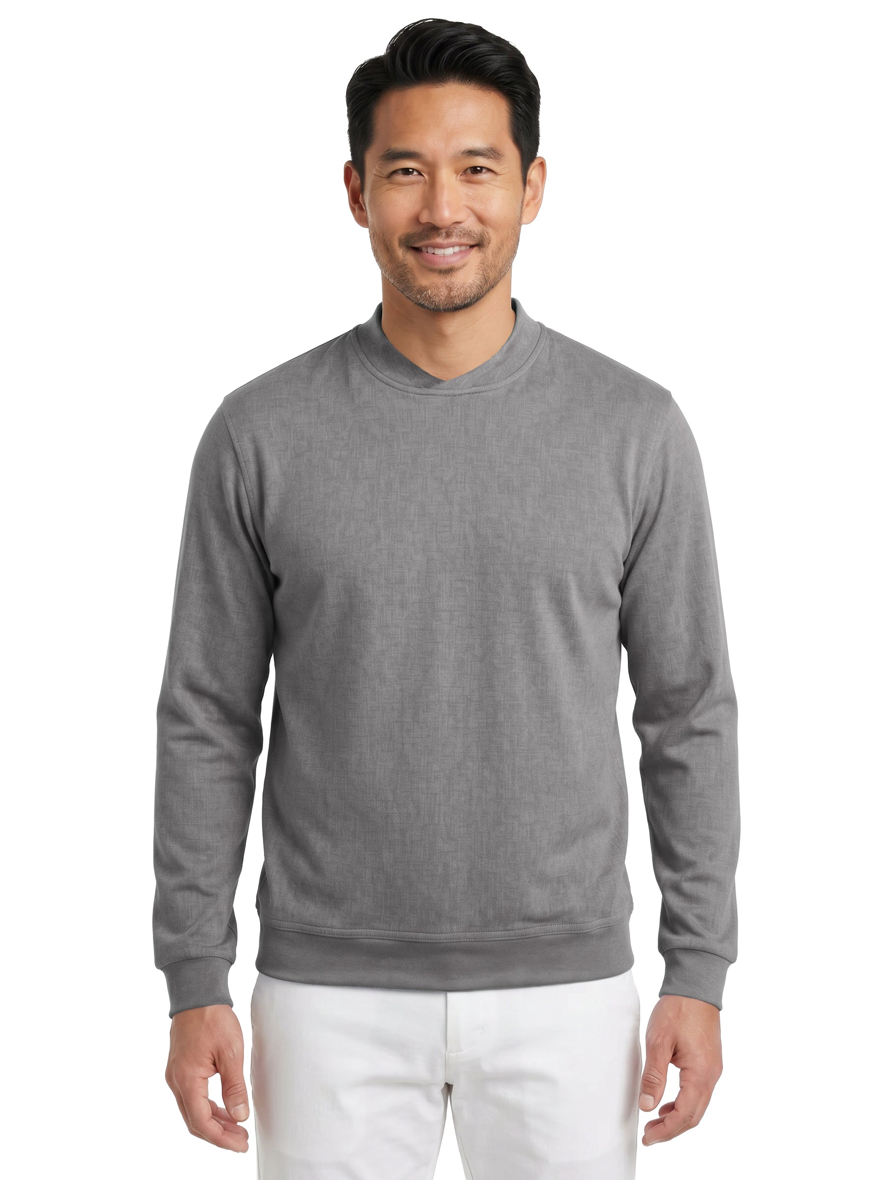 9011-CBS Men's Chambray Crew Neck Wind Shirt
