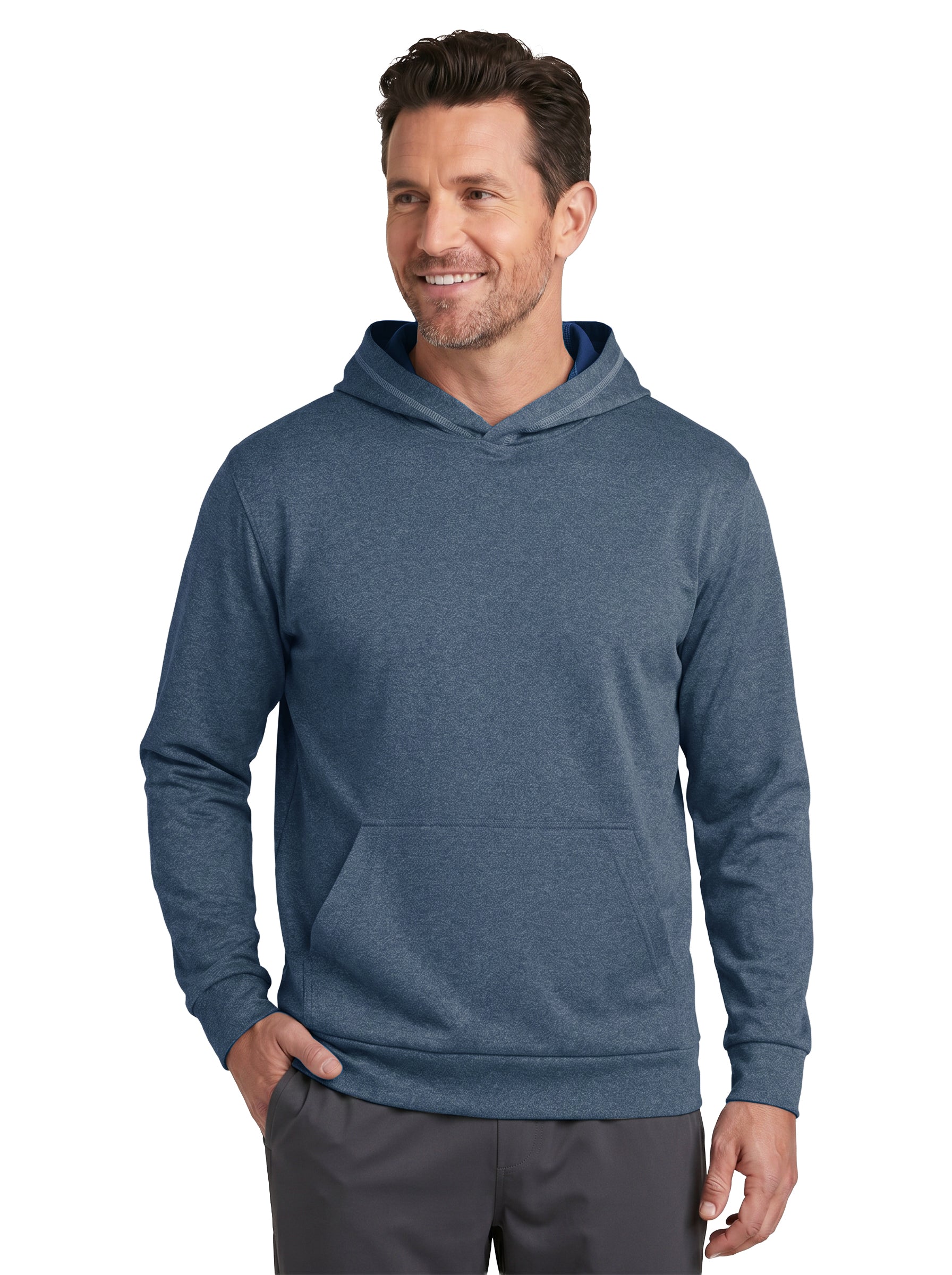 9038-BDI Unisex Bonded Interlock Hooded Pullover