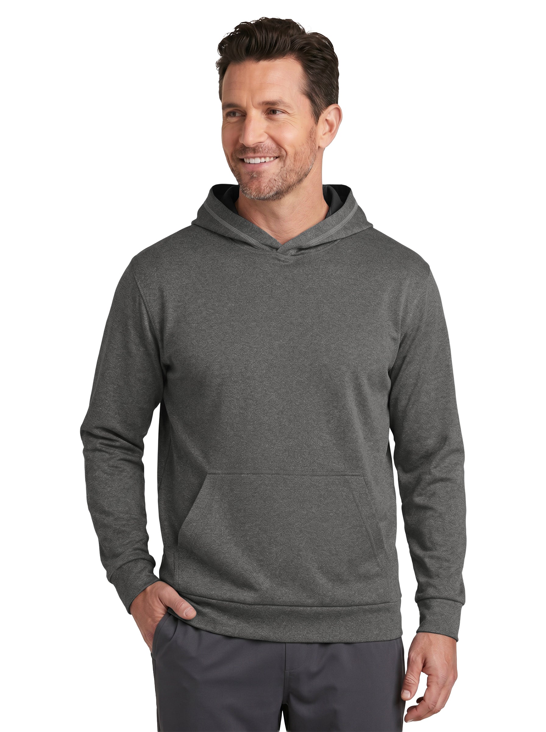 9038-BDI Unisex Bonded Interlock Hooded Pullover