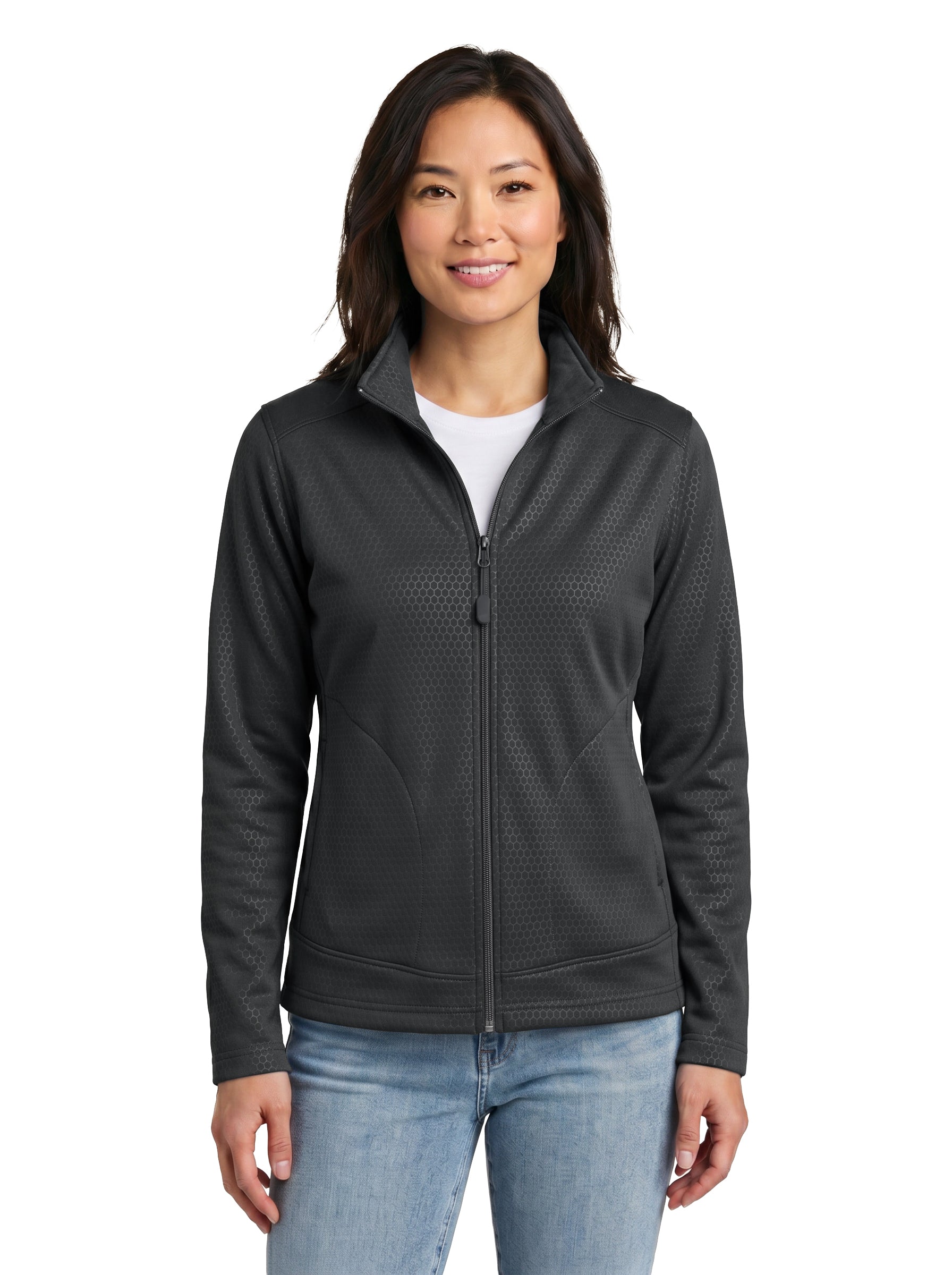 936-SSE Women's Soft Shell Embossed Full Zip Jacket