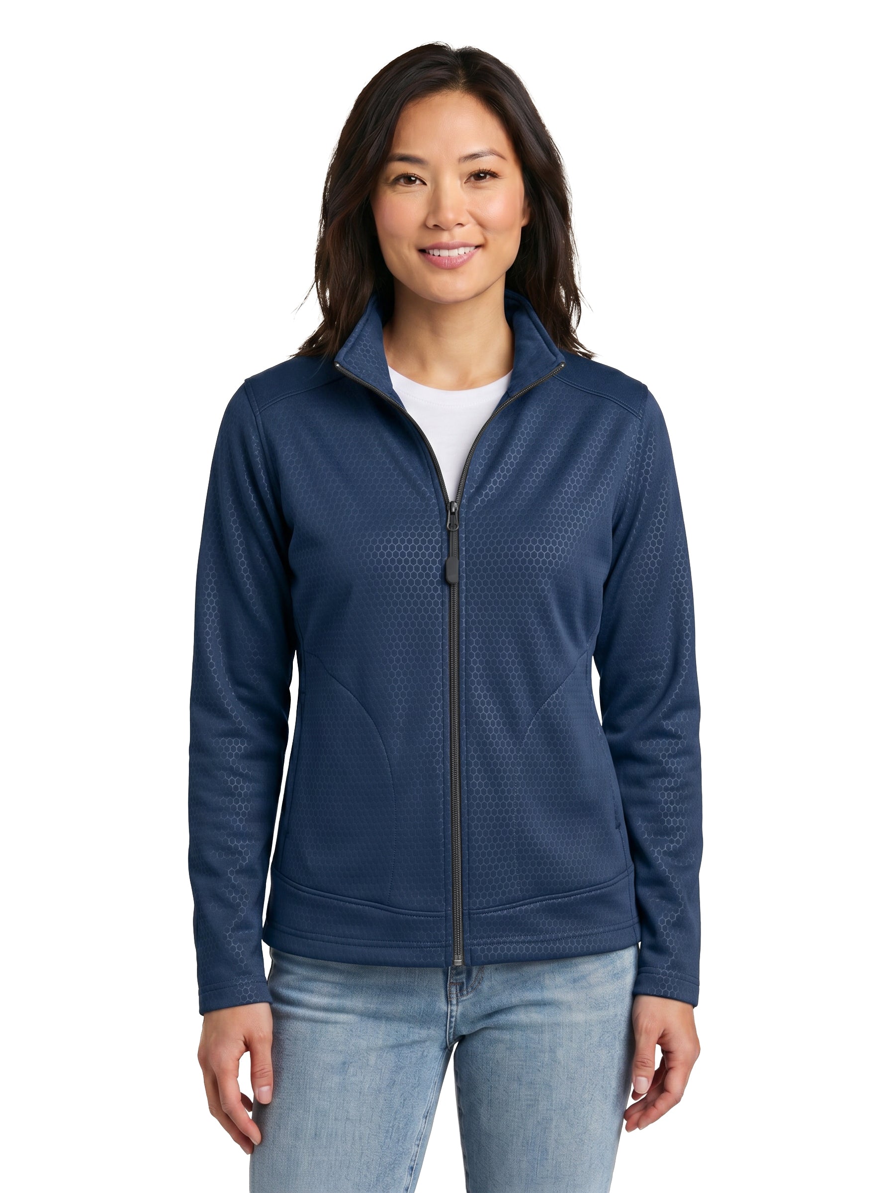 936-SSE Women's Soft Shell Embossed Full Zip Jacket