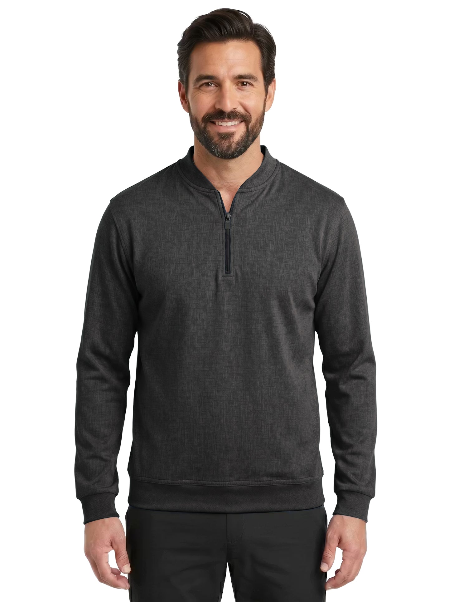 9411-CBS Men's Chambray ¼ Zip Wind Shirt
