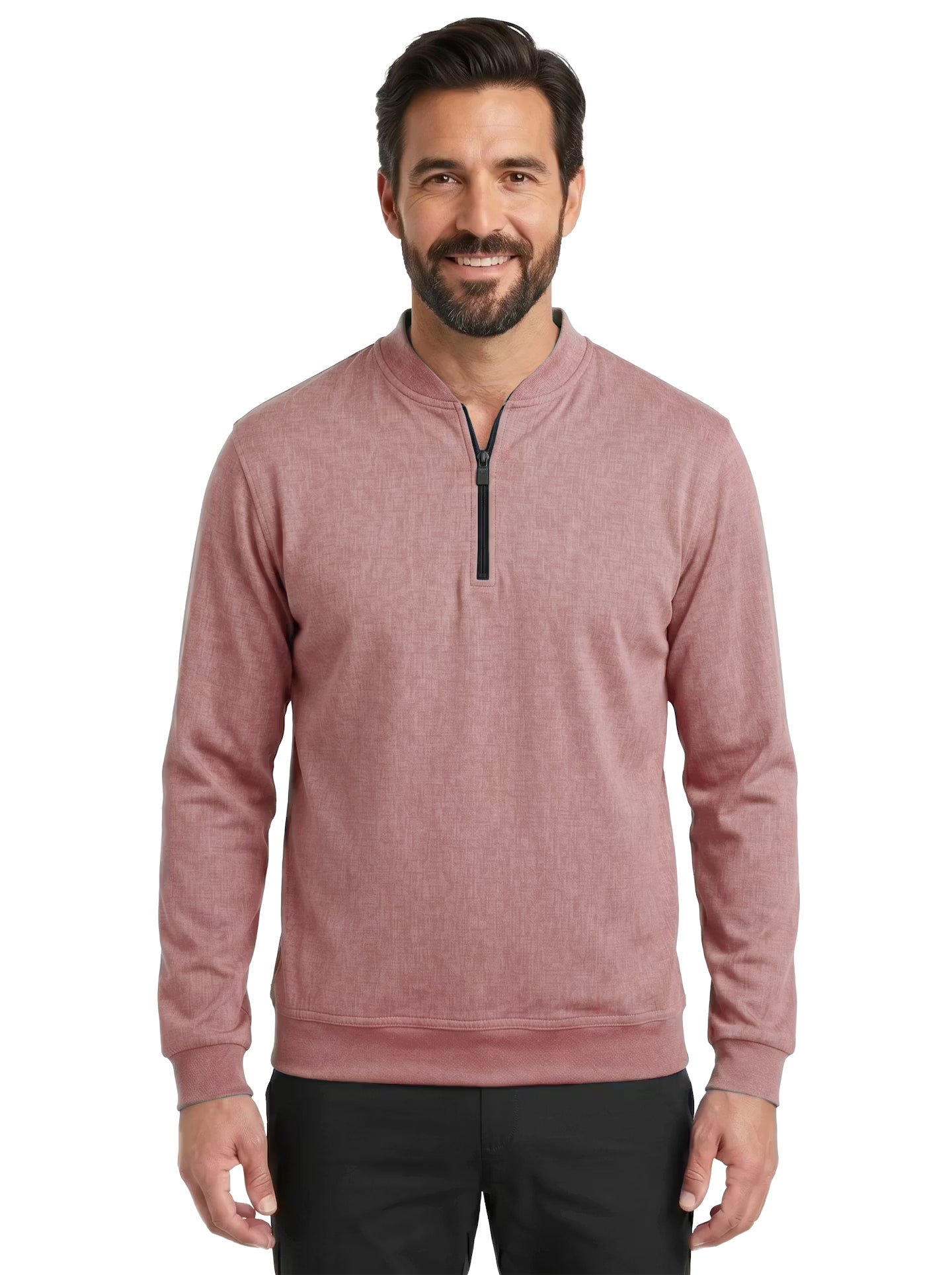 9411-CBS Men's Chambray ¼ Zip Wind Shirt