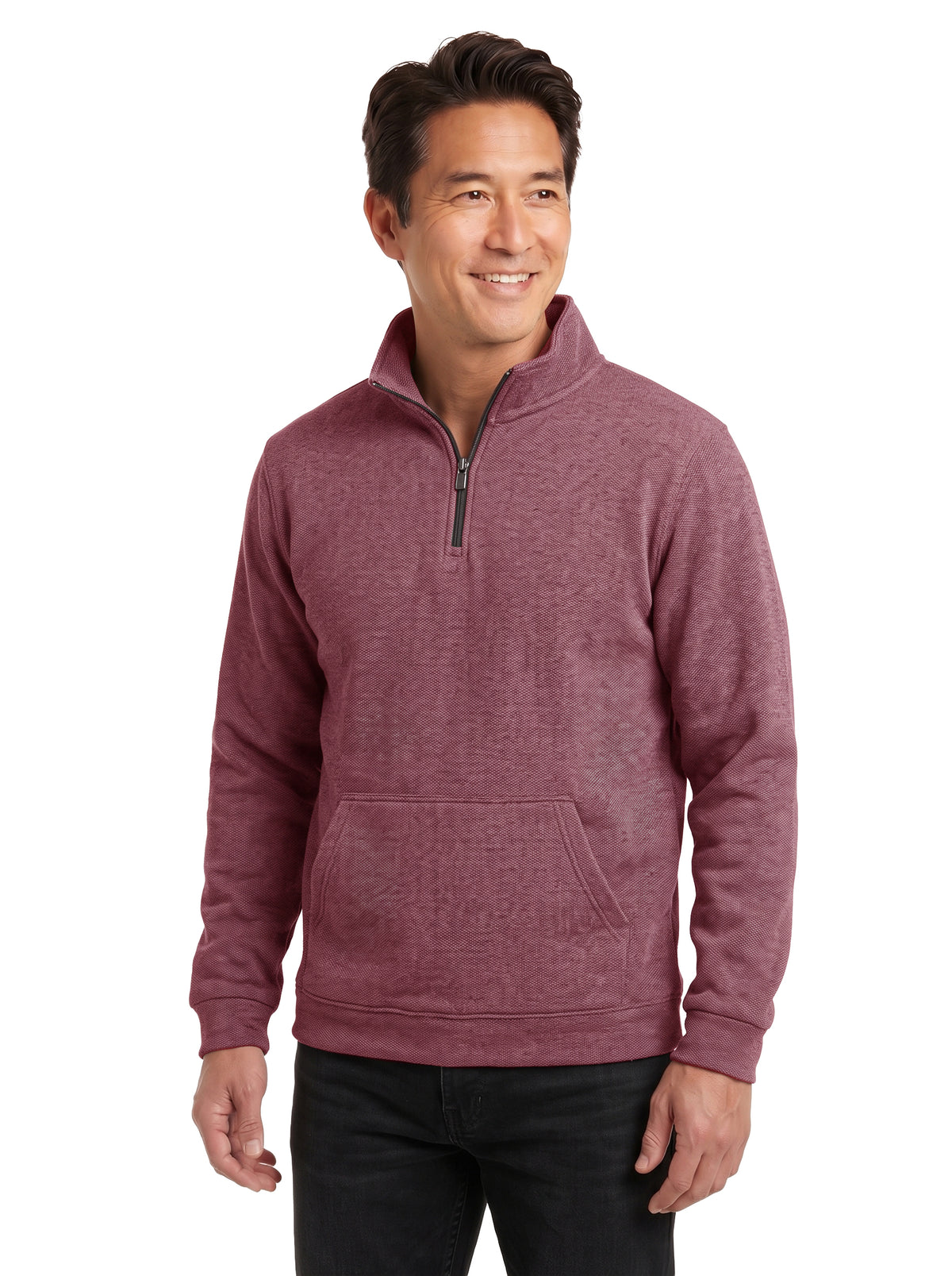 9417-PKF Men's Pique Fleece 1/4 Zip Pullover