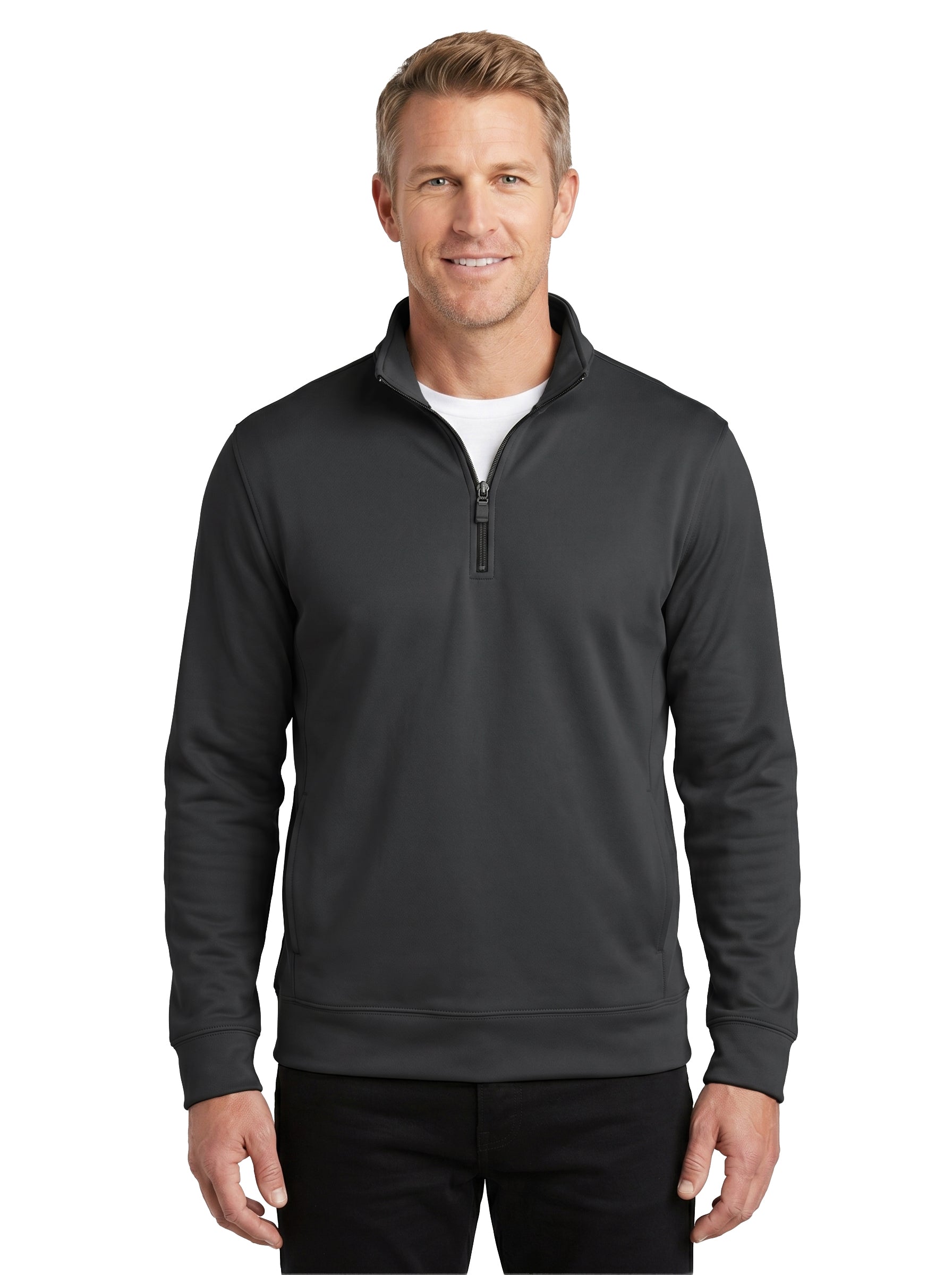 9437-BDI Men's Bonded Interlock ¼ Zip Pullover