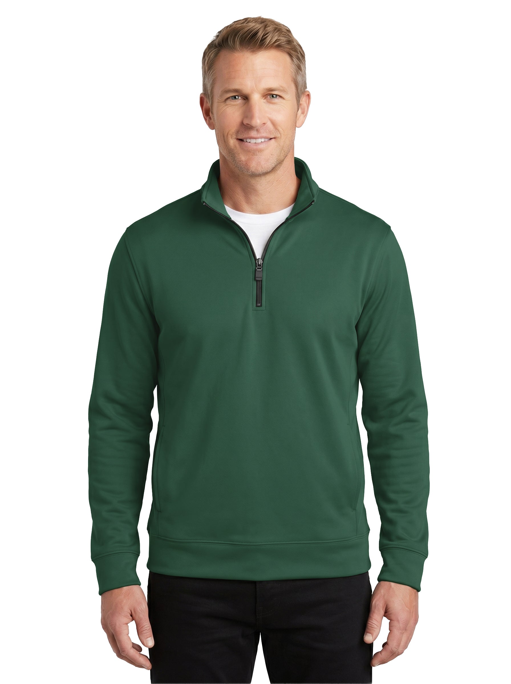 9437-BDI Men's Bonded Interlock ¼ Zip Pullover