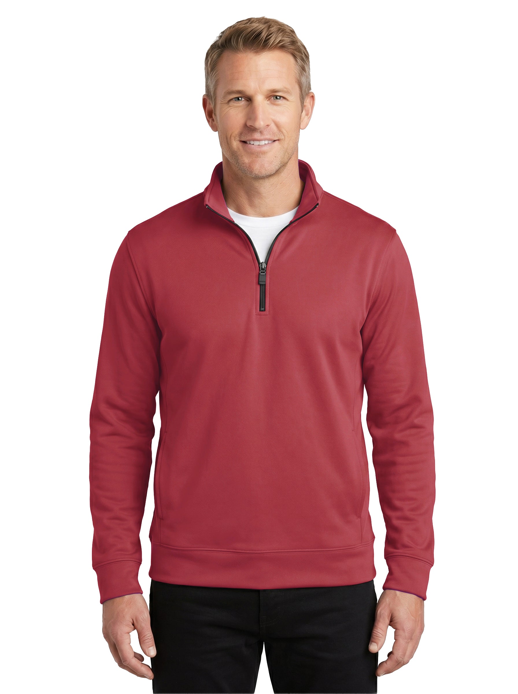 9437-BDI Men's Bonded Interlock ¼ Zip Pullover